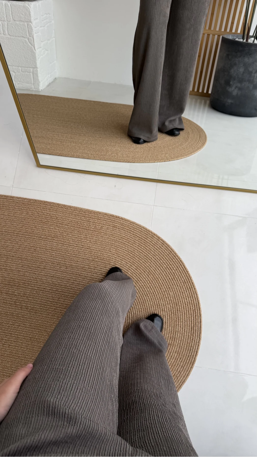 Melanie Fitilli Bluz Pantolon Takım - Vizon Tonları