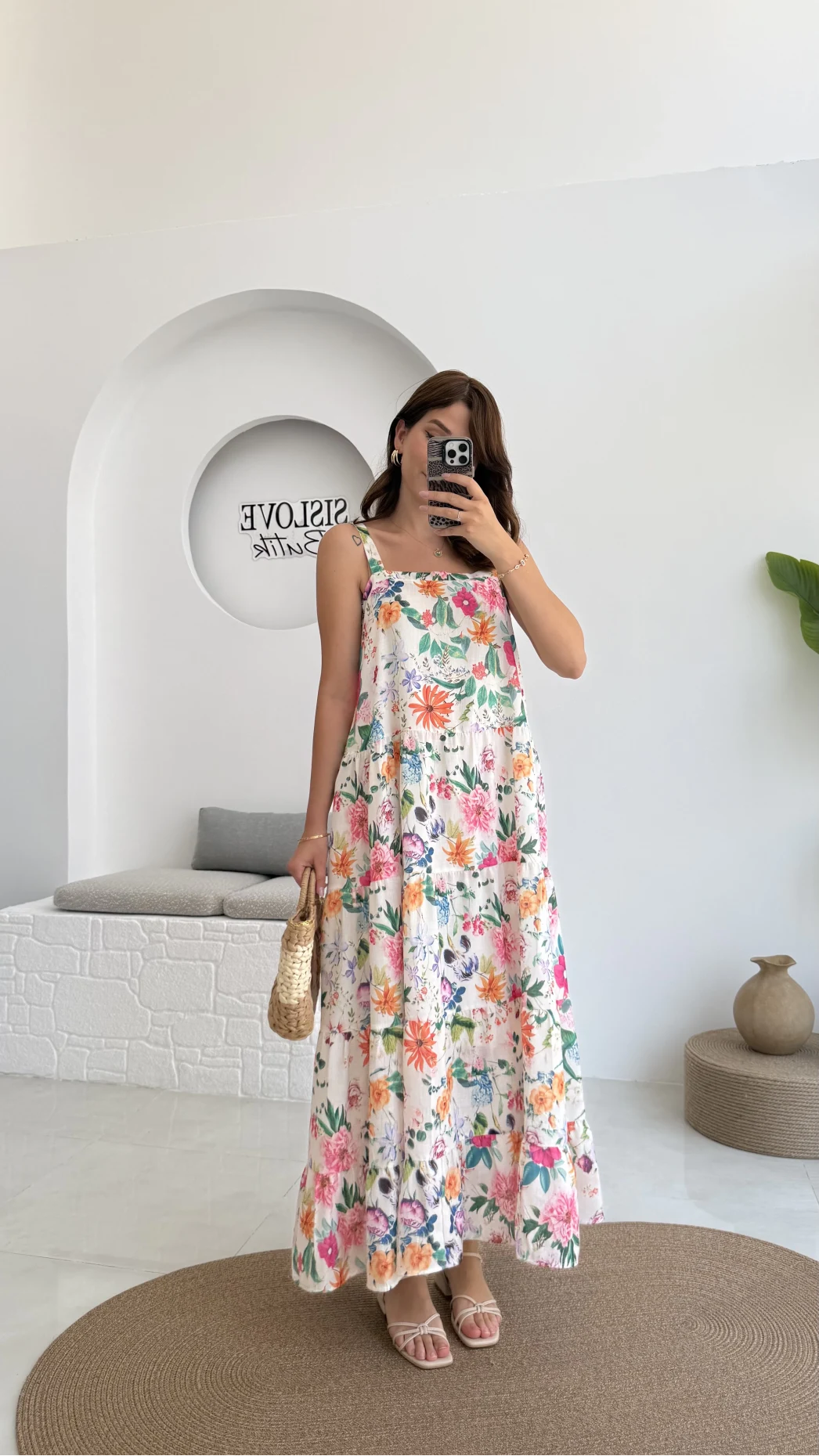 Melodi Alacalı Elbise - 3048