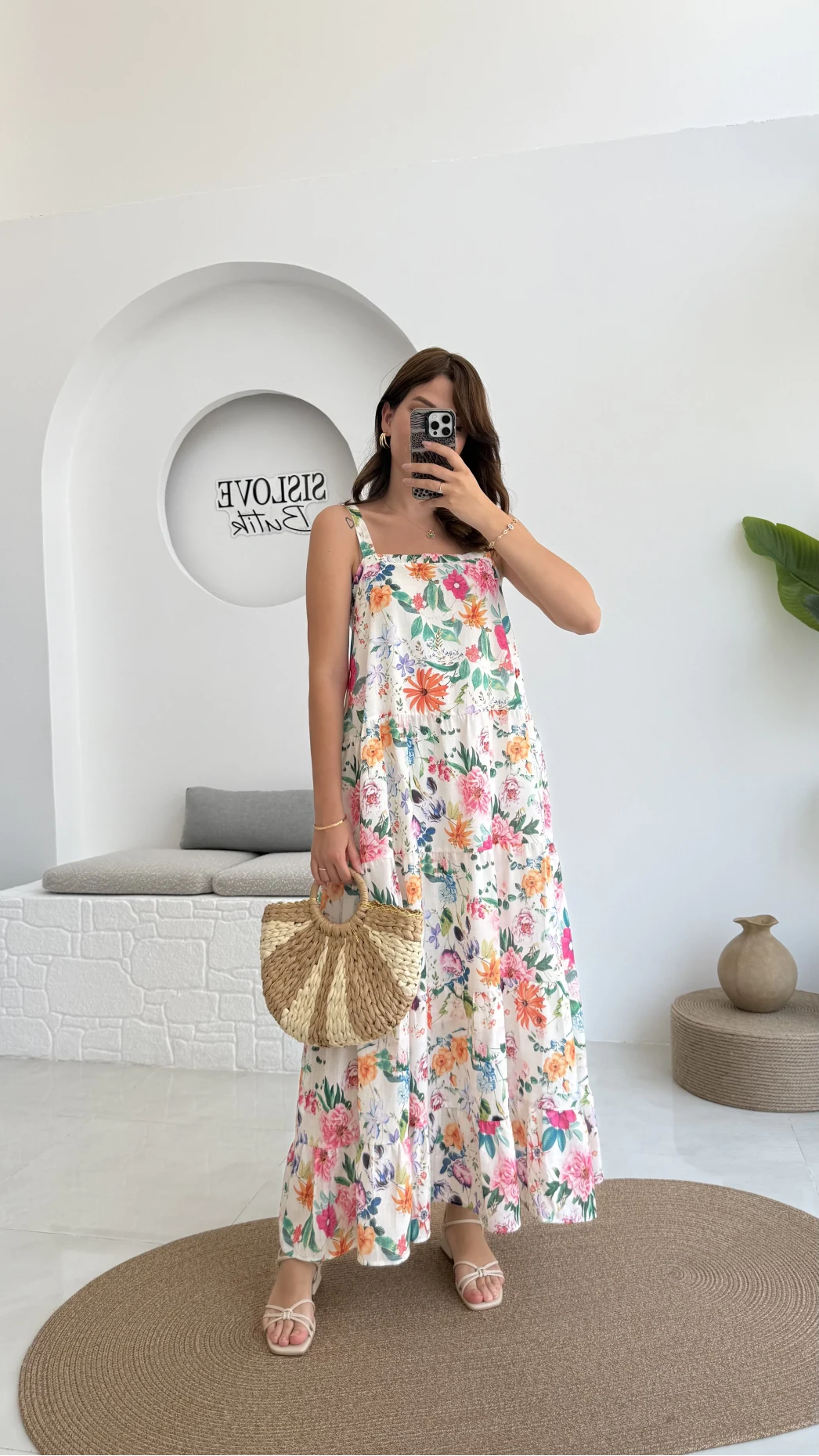 Melodi Alacalı Elbise - 3048