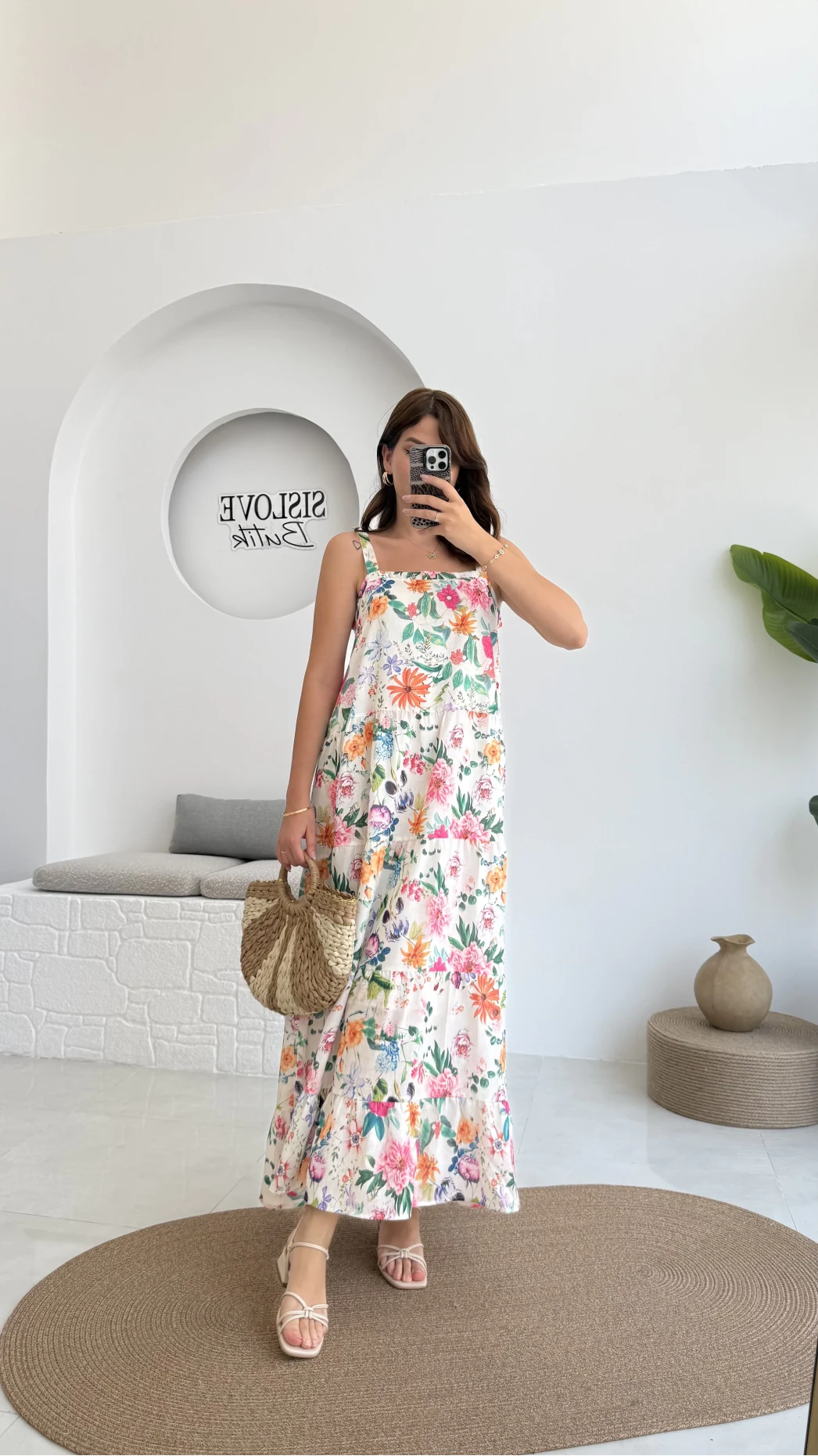 Melodi Alacalı Elbise - 3048