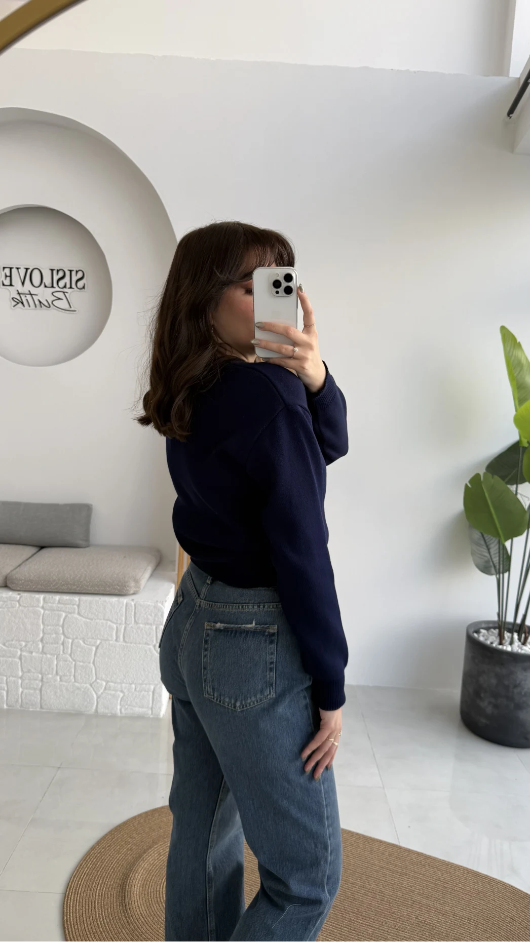 Merly Kalp Düğmeli Triko Hırka - Lacivert