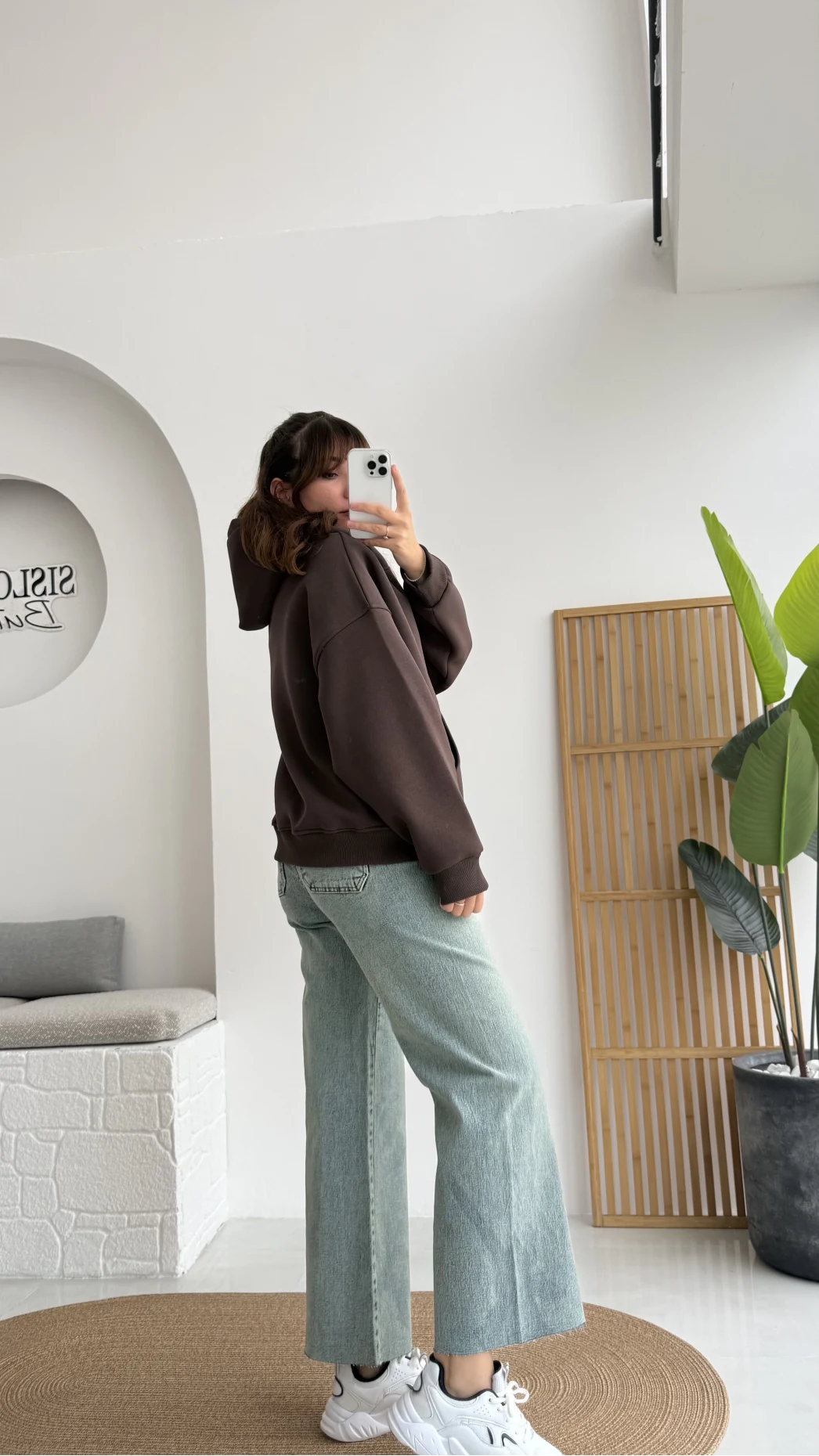 Michelle Kapüşonlu Sweatshirt - Acı Kahve