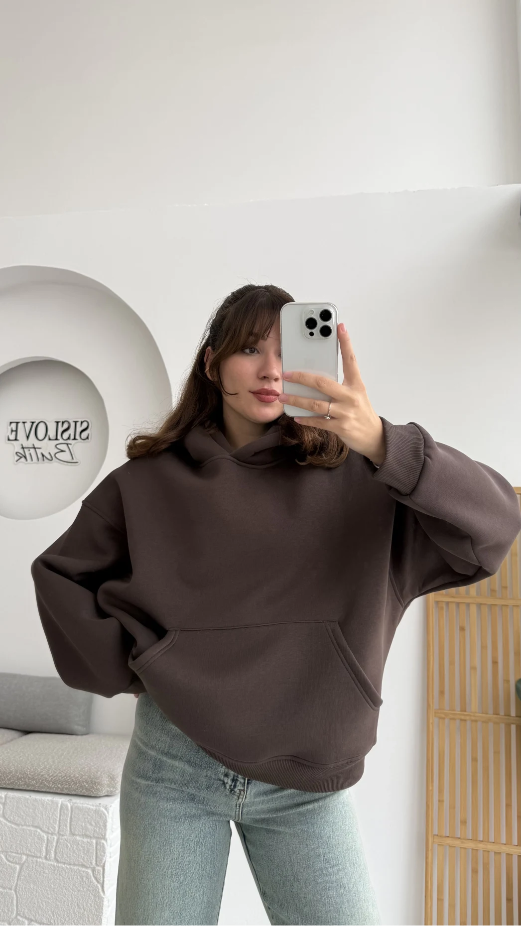 Michelle Kapüşonlu Sweatshirt - Acı Kahve