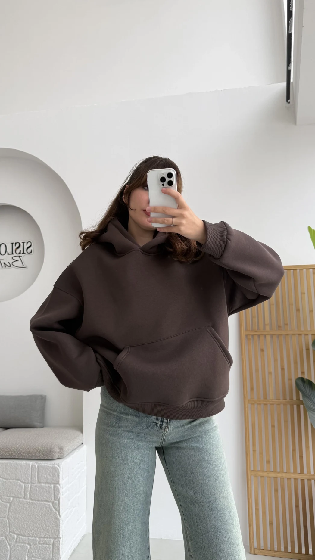 Michelle Kapüşonlu Sweatshirt - Acı Kahve