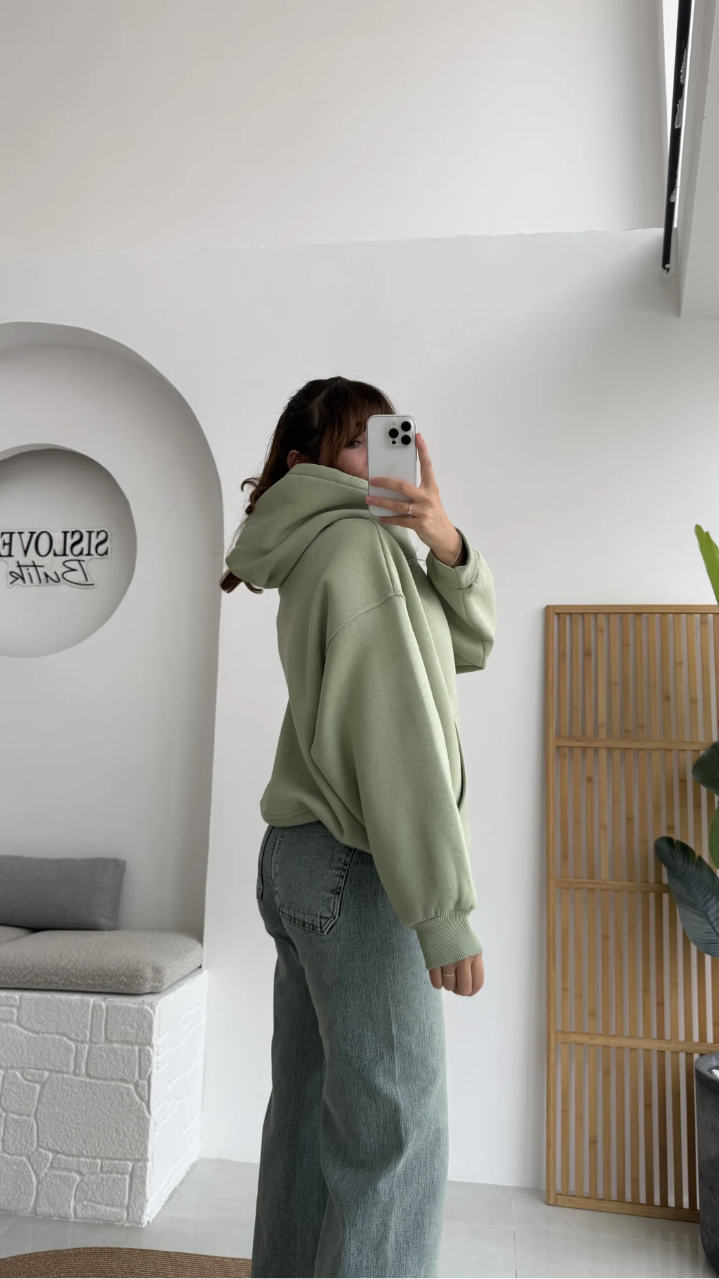 Michelle Kapüşonlu Sweatshirt - Mint