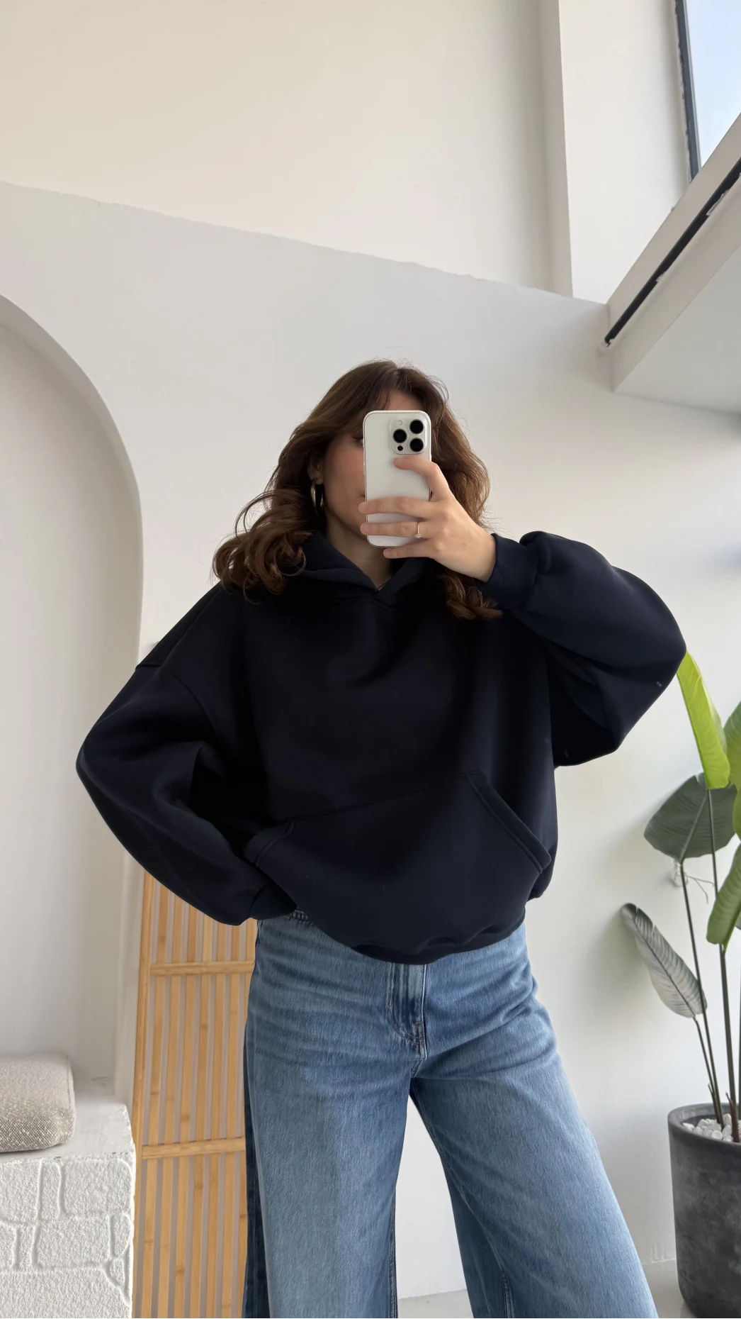 Michelle Kapüşonlu Sweatshirt - Lacivert