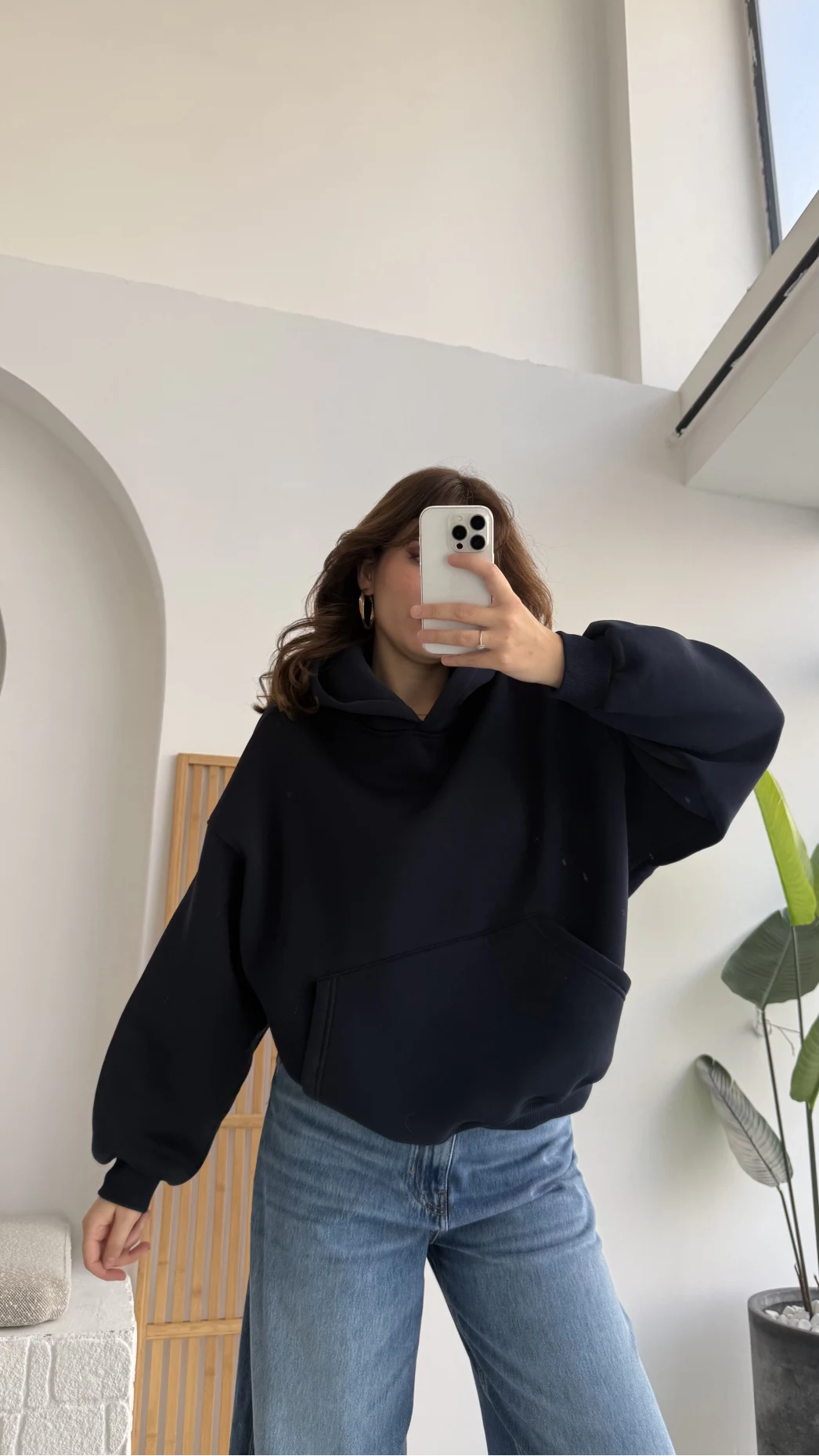 Michelle Kapüşonlu Sweatshirt - Lacivert