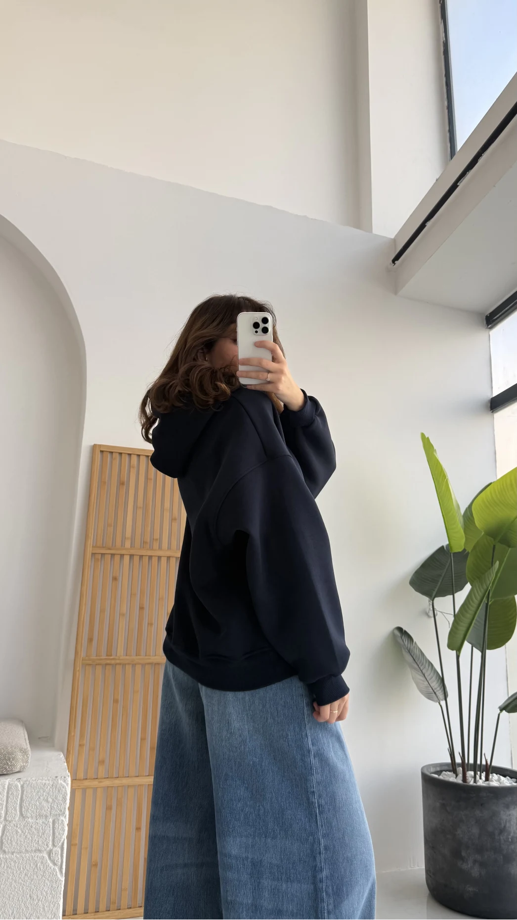 Michelle Kapüşonlu Sweatshirt - Lacivert