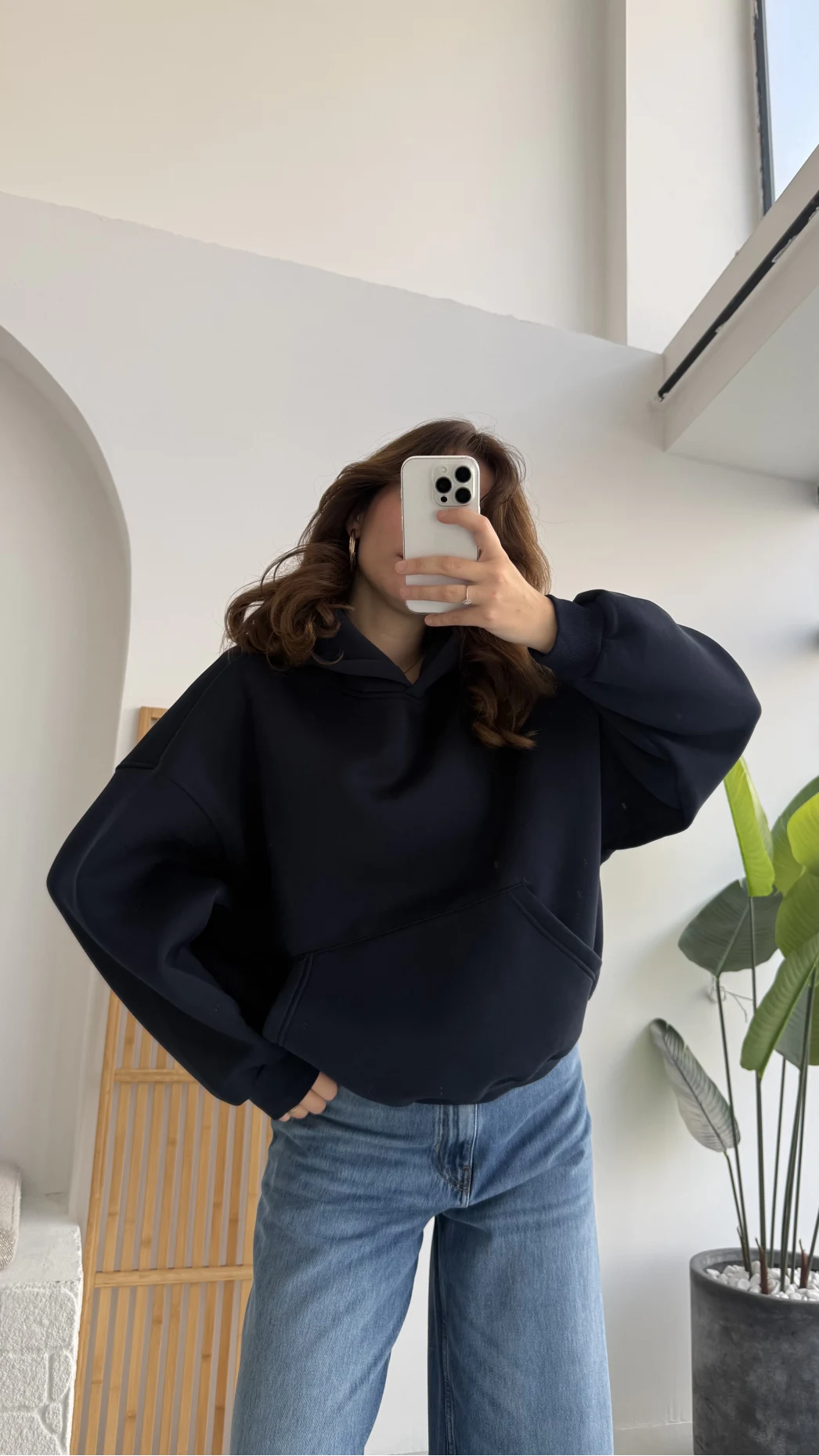 Michelle Kapüşonlu Sweatshirt - Lacivert
