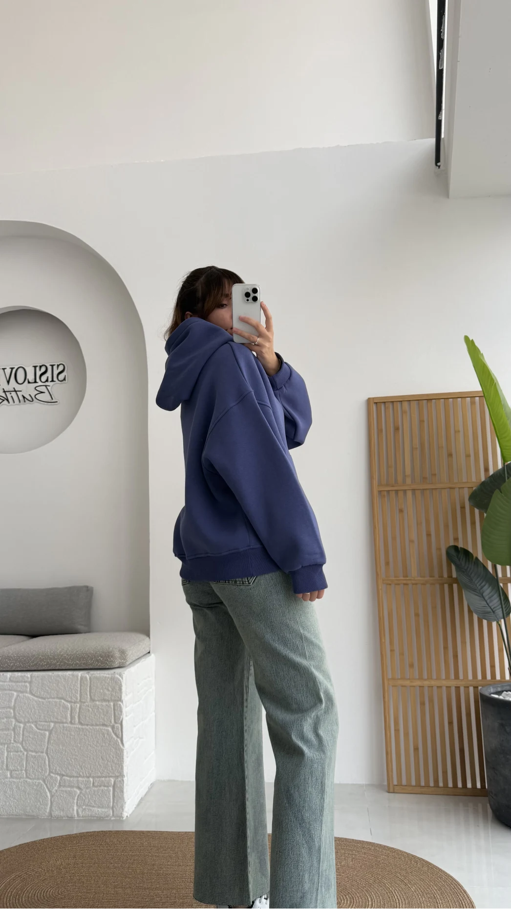 Michelle Kapüşonlu Sweatshirt - Lavanta Mavisi