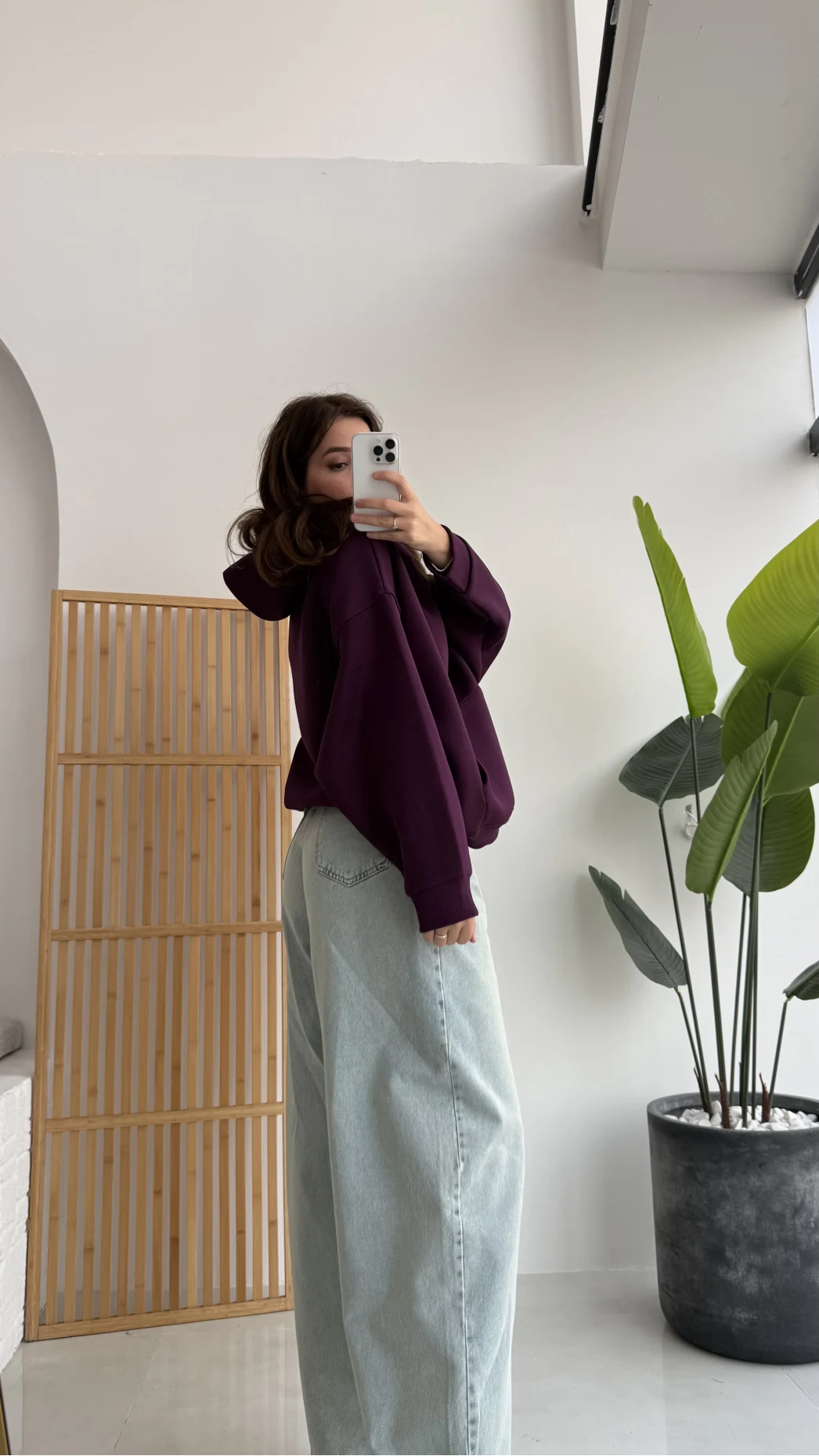 Michelle Kapüşonlu Sweatshirt - Mürdüm