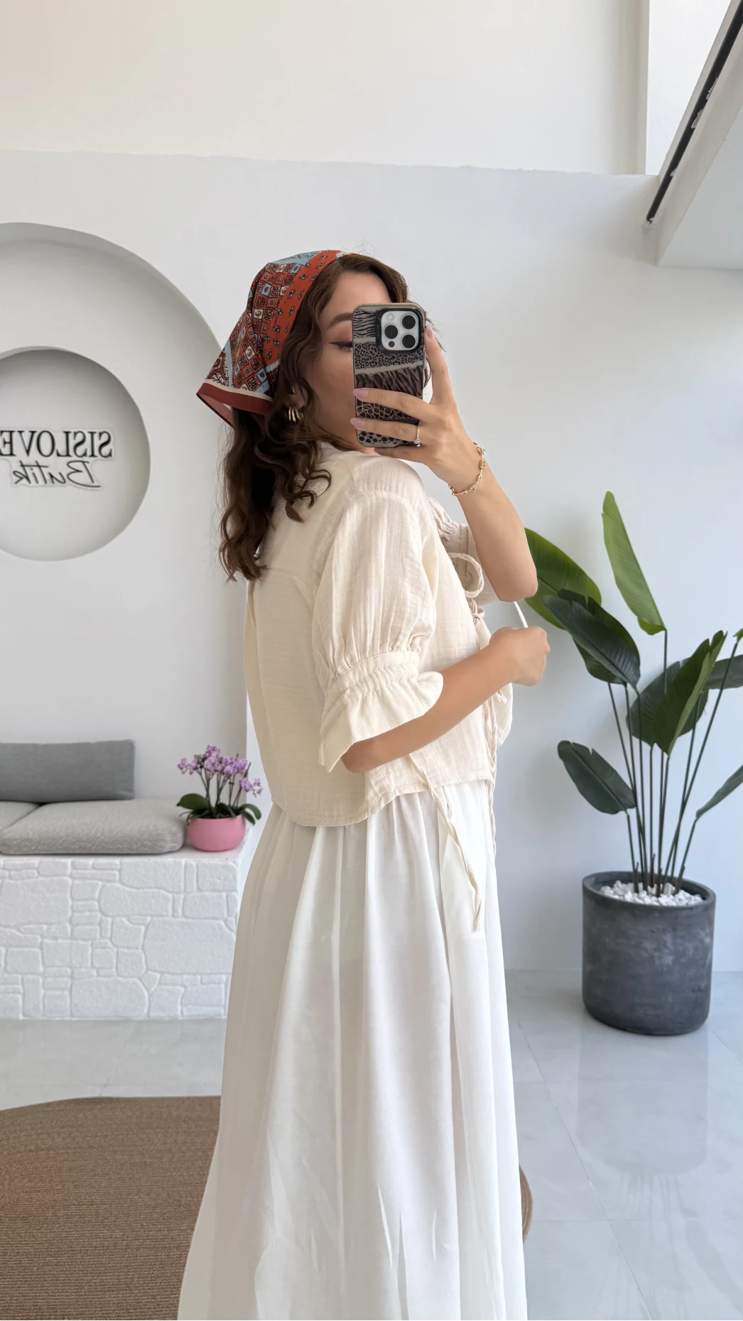 Mina İp Detay Gömlek - Taş - 2111