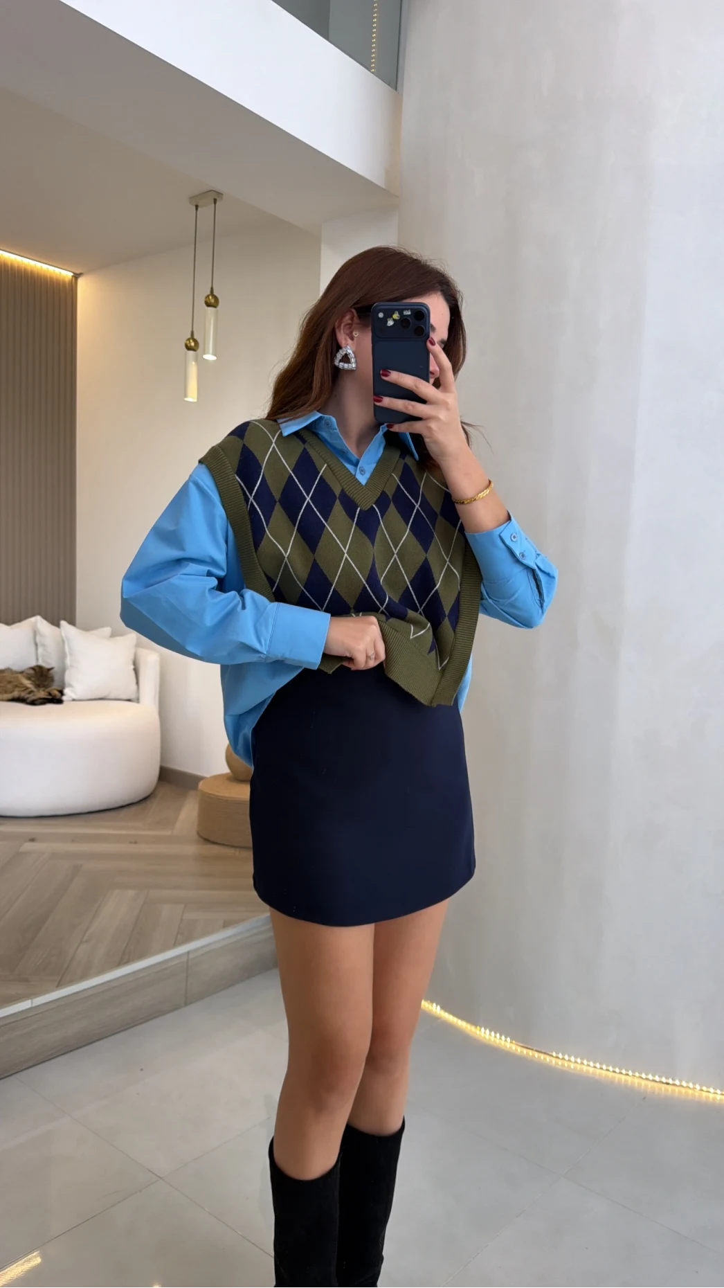 Mini Şort Etek - Lacivert - Kod: 302
