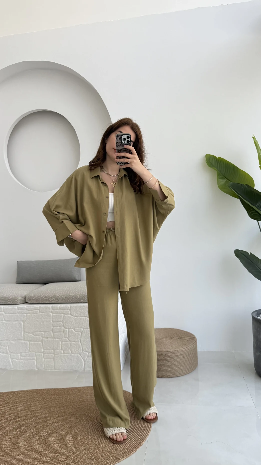 Mirabella Gömlek Pantolon Takım Haki - 8674