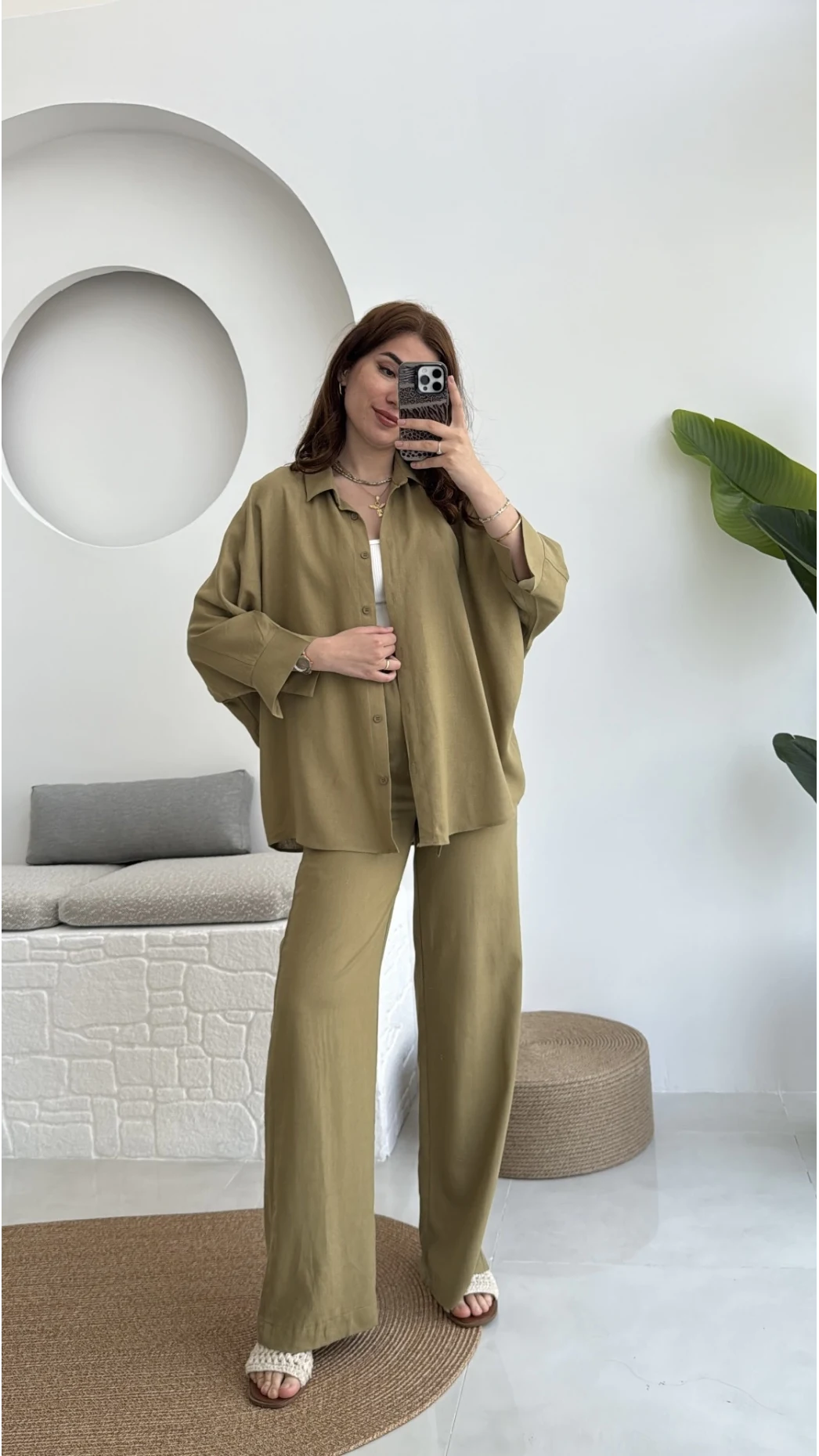 Mirabella Gömlek Pantolon Takım Haki - 8674