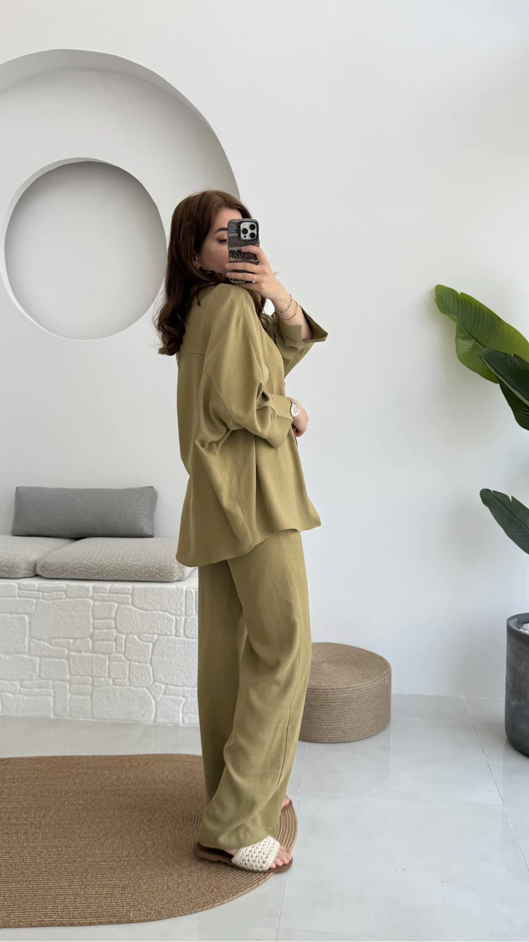 Mirabella Gömlek Pantolon Takım Haki - 8674