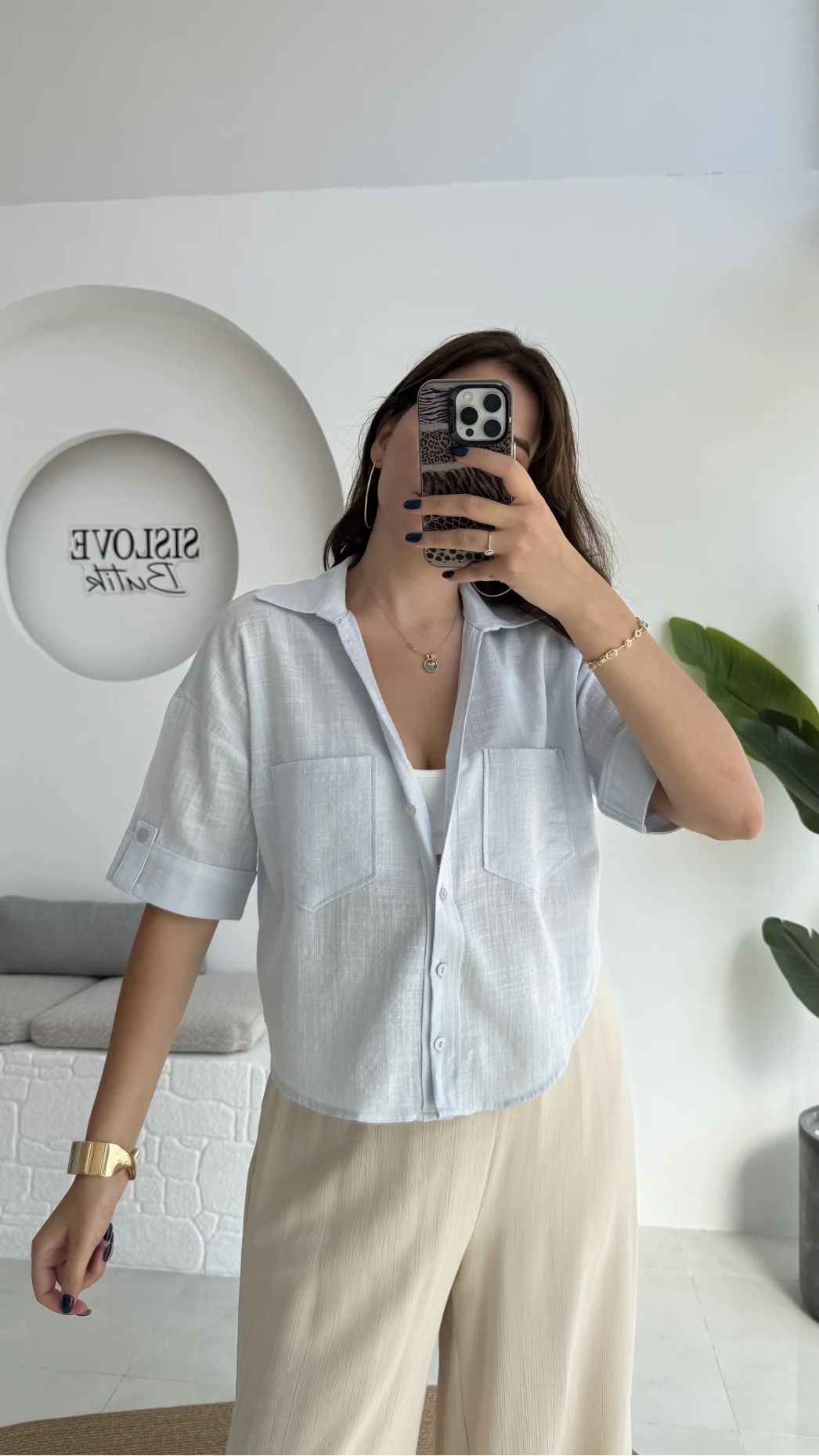 Mitzi Cepli Gömlek - Bebe Mavisi - 2112