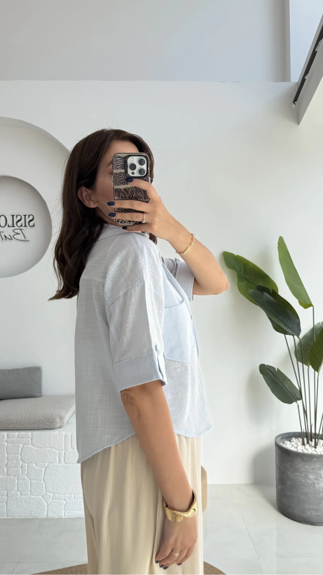 Mitzi Cepli Gömlek - Bebe Mavisi - 2112