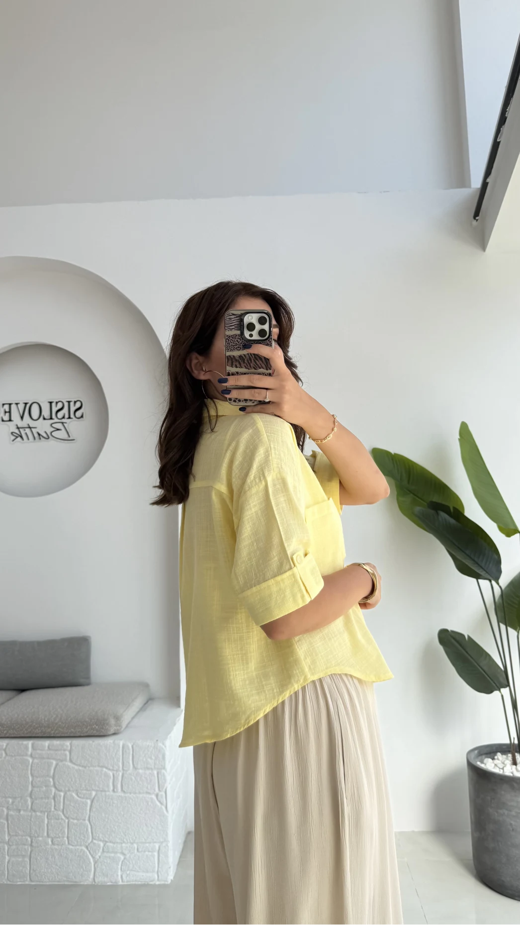 Mitzi Cepli Gömlek - Sarı - 2112