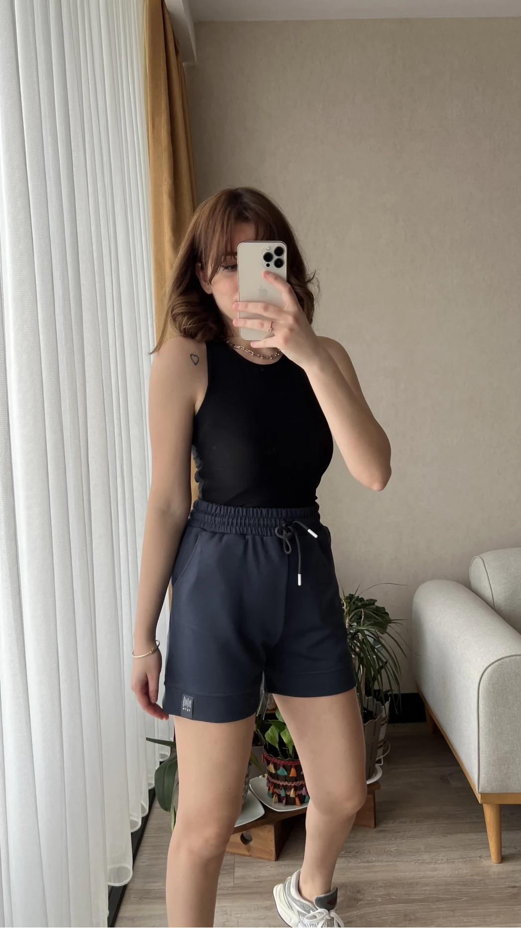 Modal Kumaş Antrasit Şort