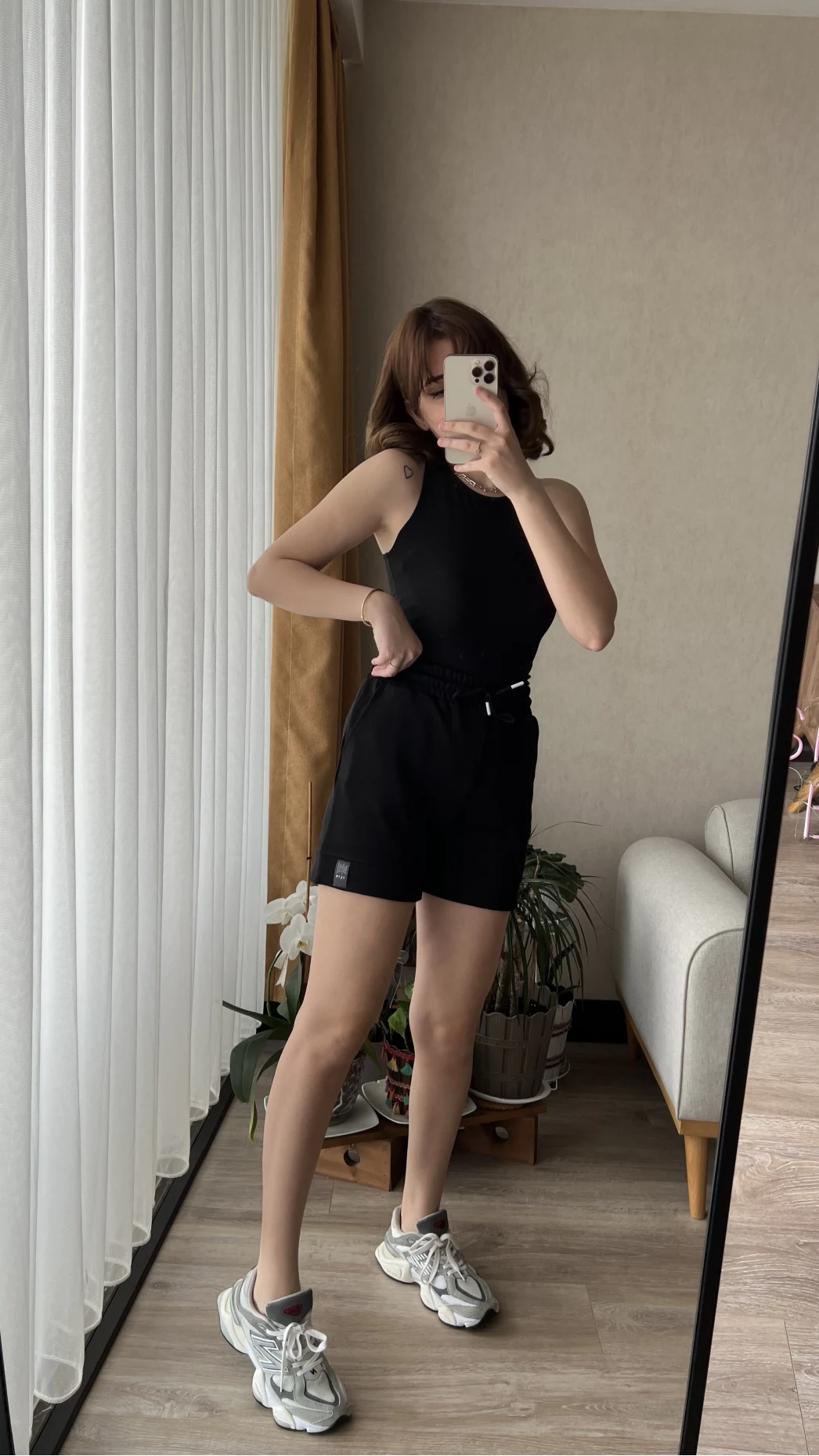 Modal Kumaş Siyah Şort