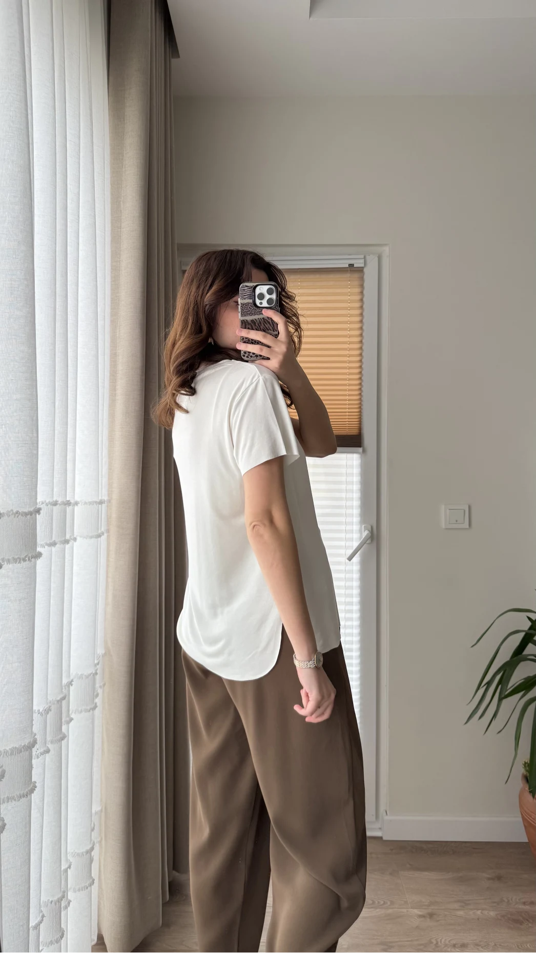 Modal Oys Etiketli V Yaka T-Shirt Beyaz