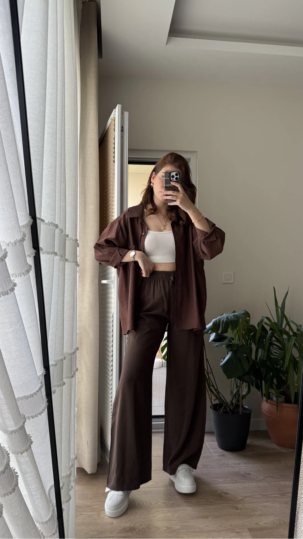 Modal Palazzo Acı Kahve Pantolon - 1097