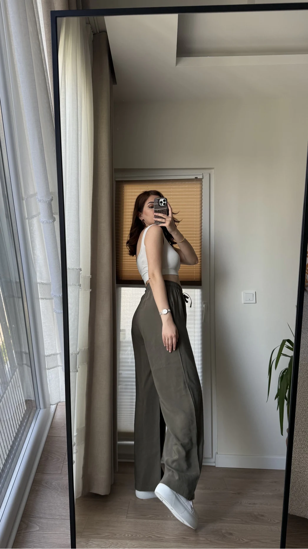 Modal Palazzo Haki Pantolon - 1097