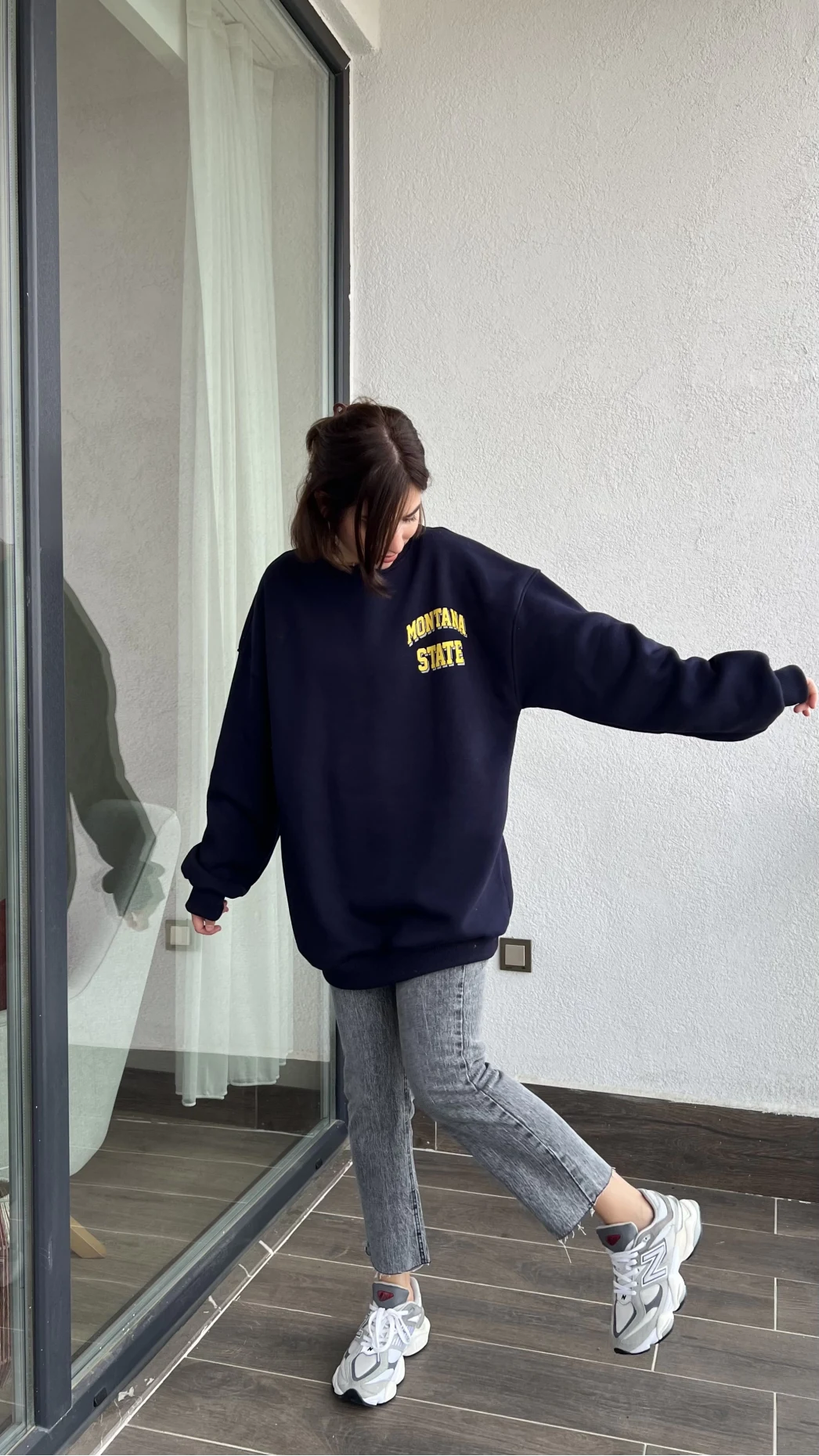 Montana 3 İplik Şardonlu Lacivert Sweat