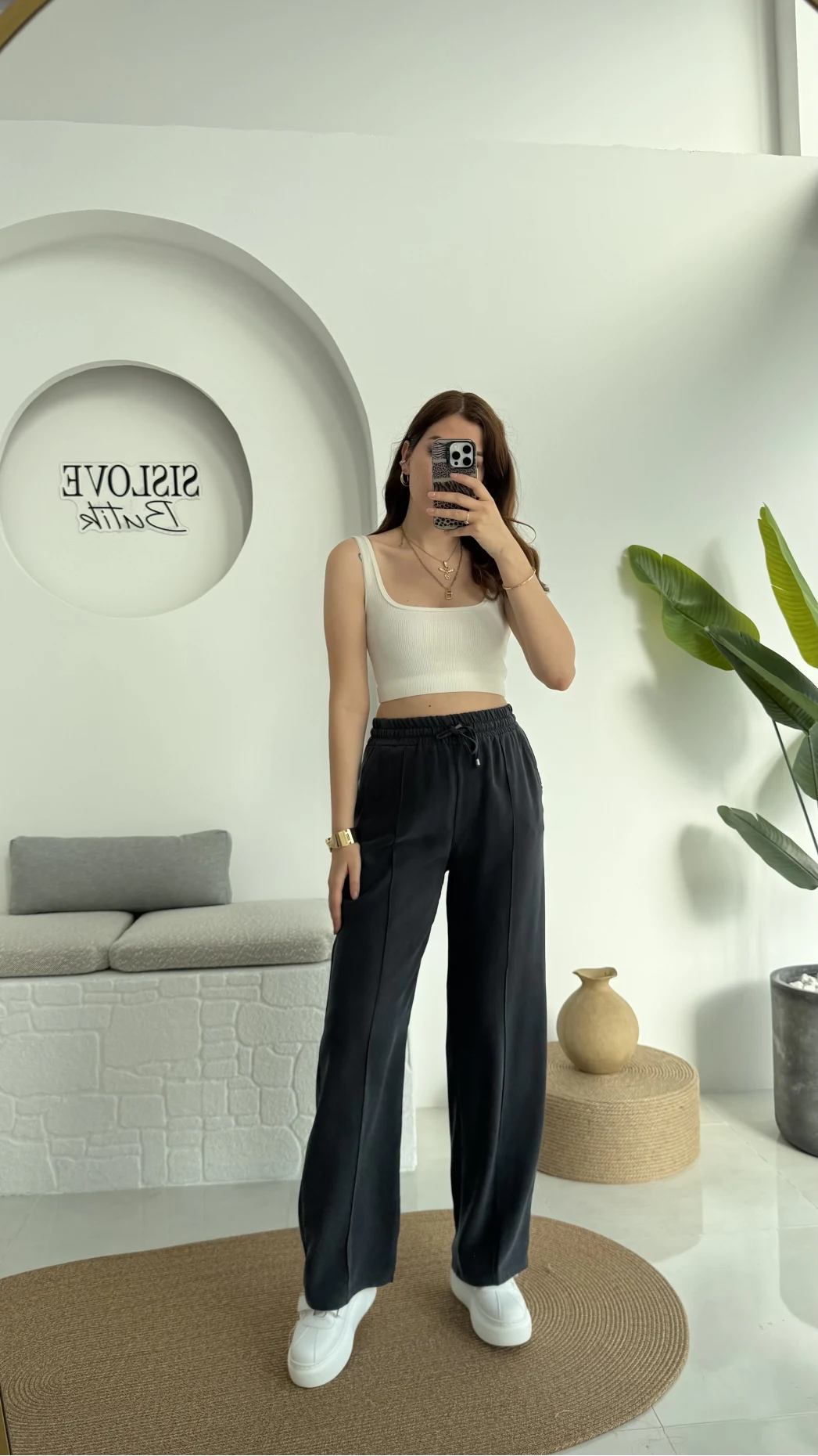 MSD Modal Palazzo Pantolon Antrasit