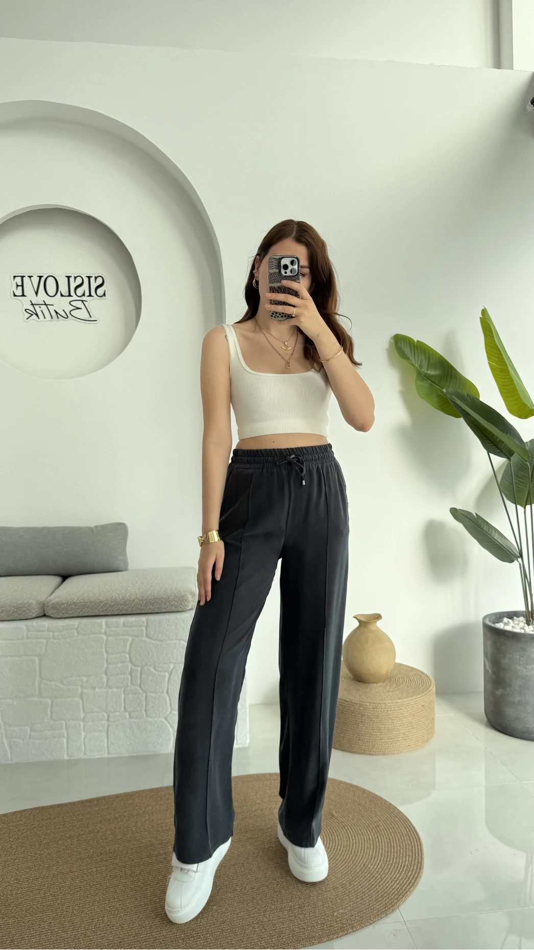 MSD Modal Palazzo Pantolon Antrasit