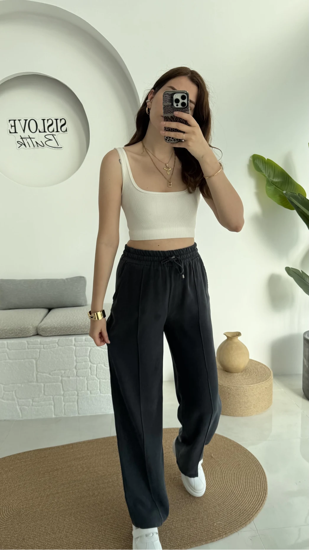 MSD Modal Palazzo Pantolon Antrasit