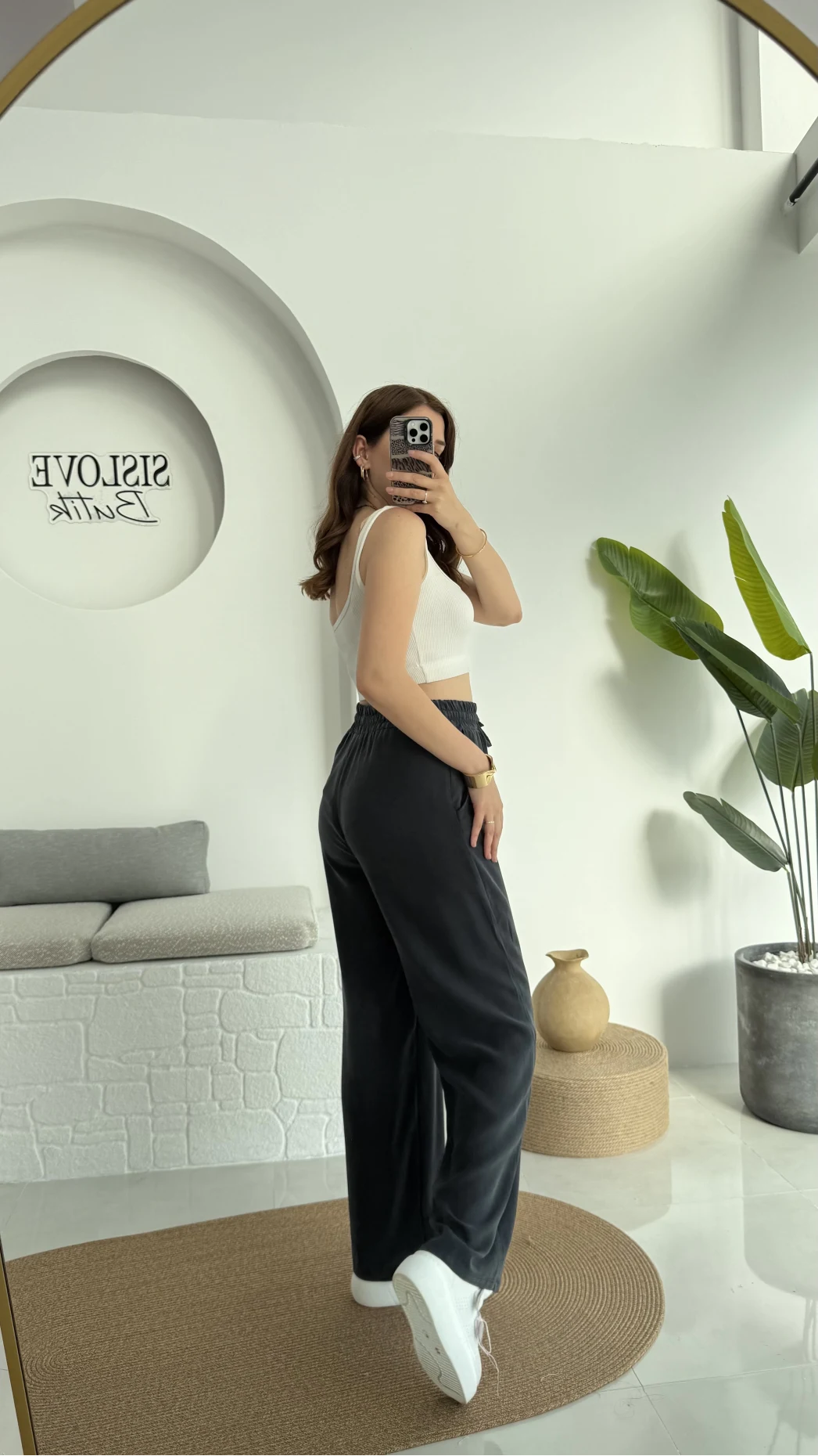 MSD Modal Palazzo Pantolon Antrasit