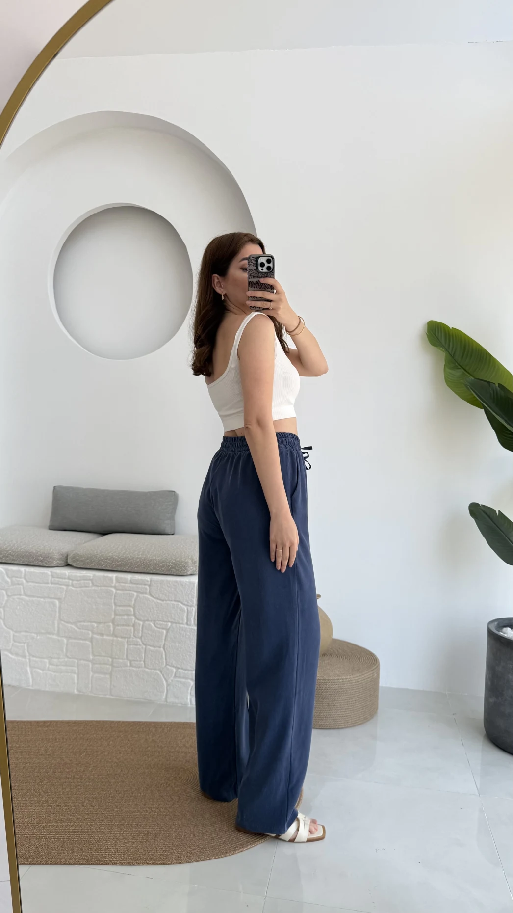 MSD Modal Palazzo Pantolon Lacivert