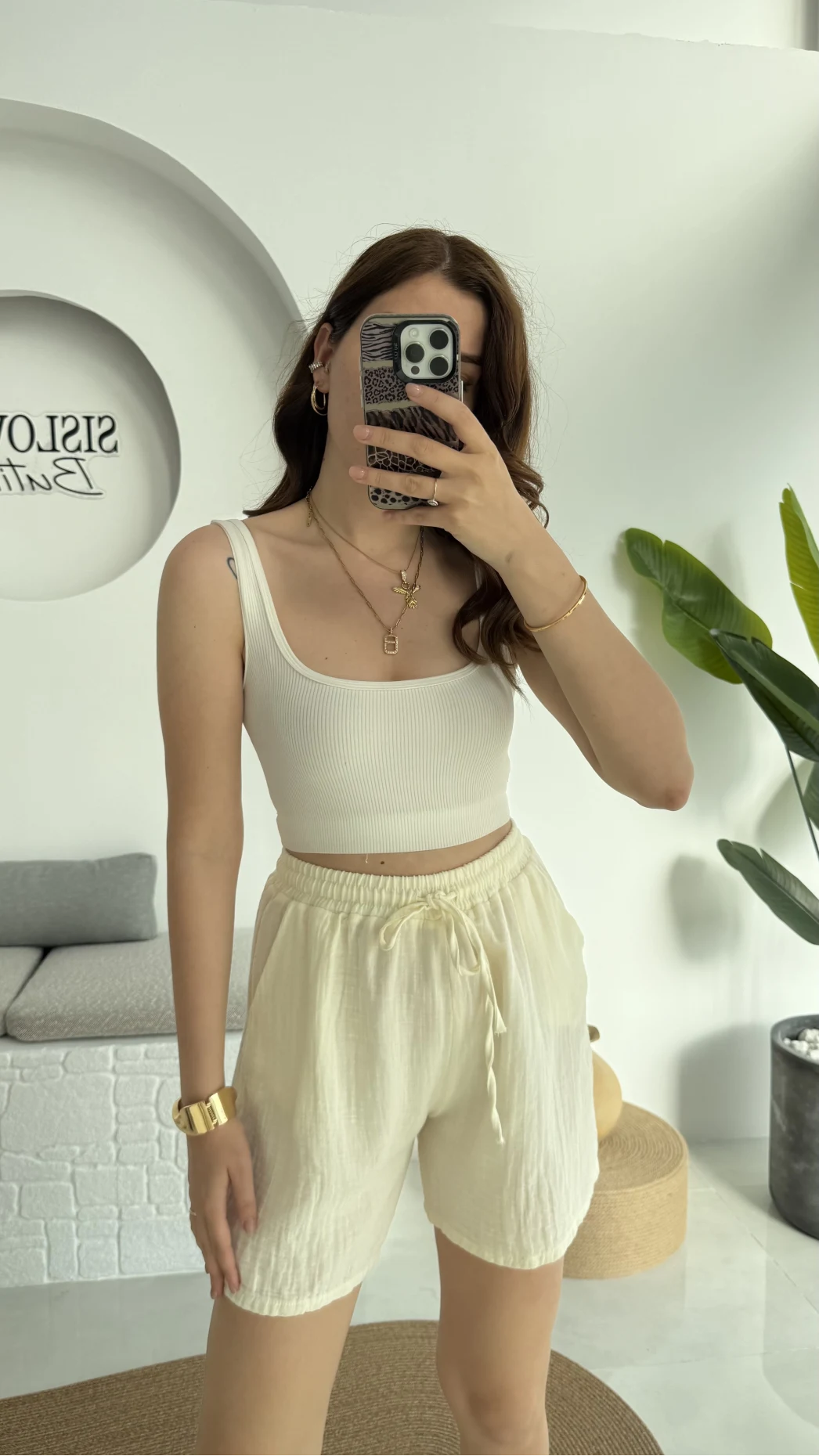 Müslin Kumaş Şort Açık Sarı 0463