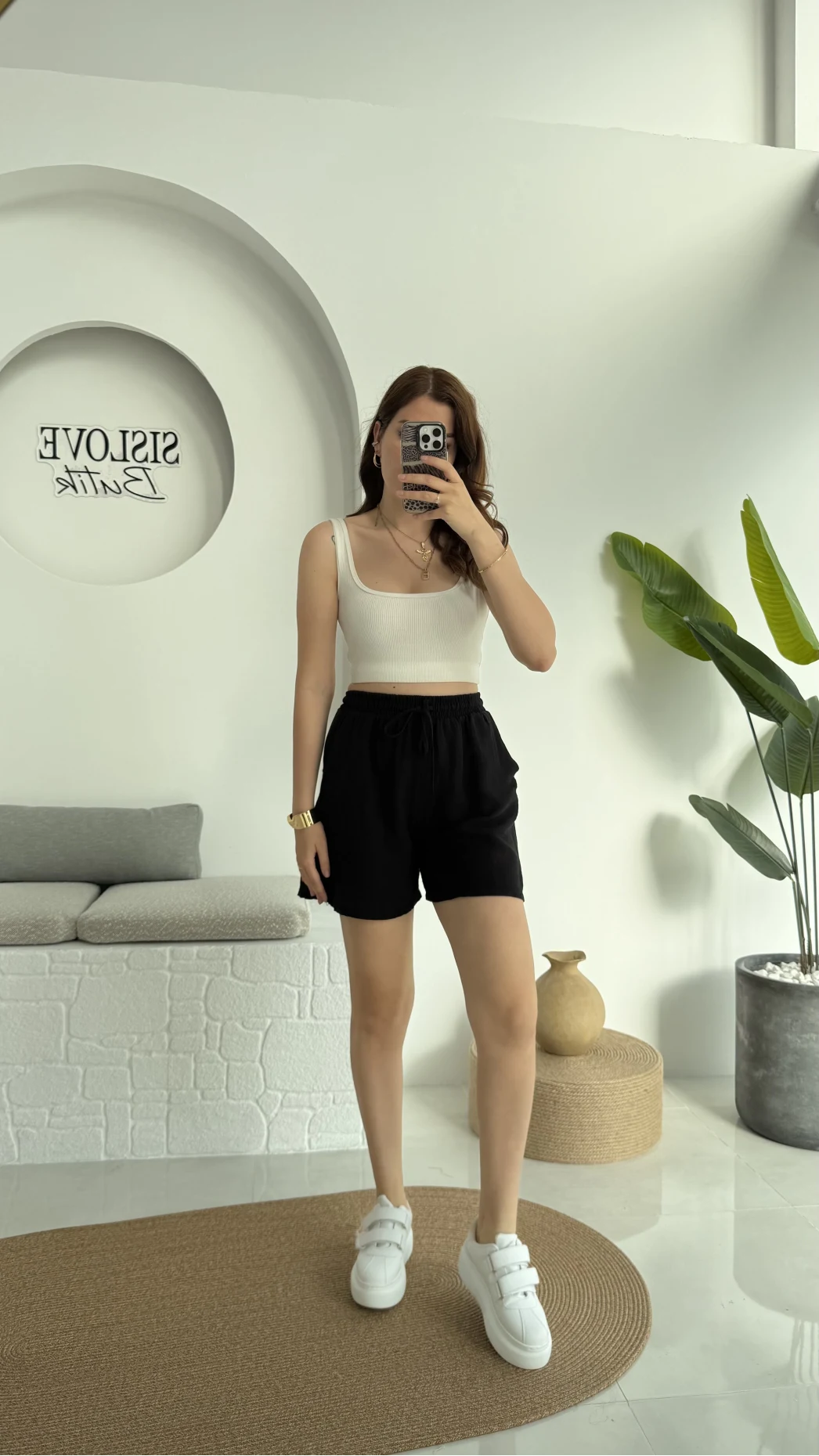 Müslin Kumaş Şort Siyah 0463