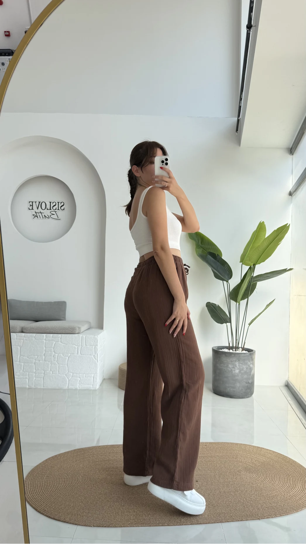 Müslin Pantolon - Kahve - 4010