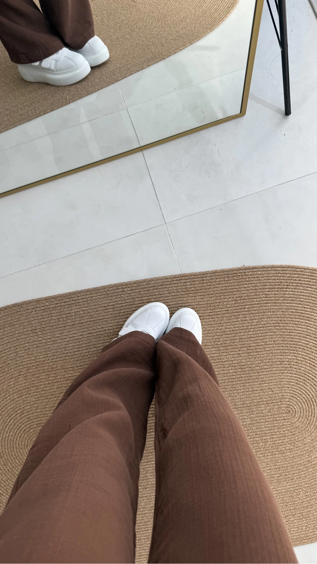 Müslin Pantolon - Kahve - 4010