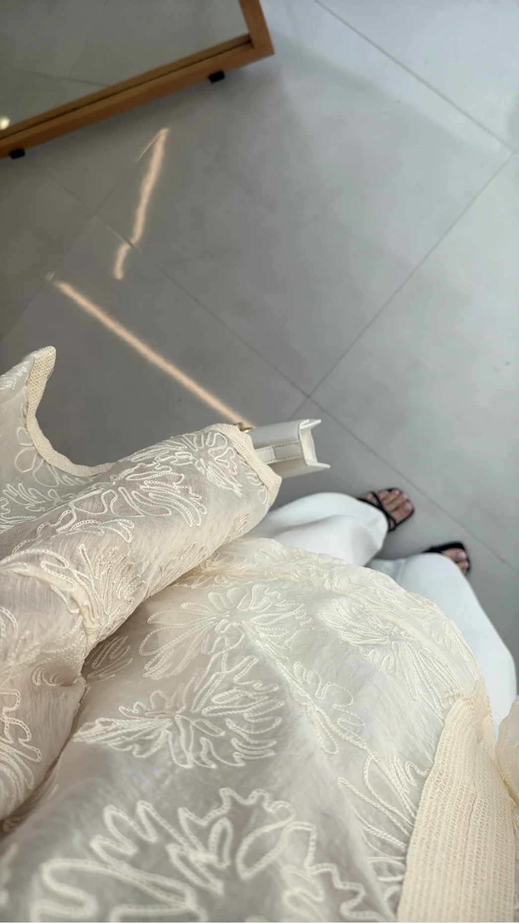 Nakışlı Kimono - Bej - Kod: 5100