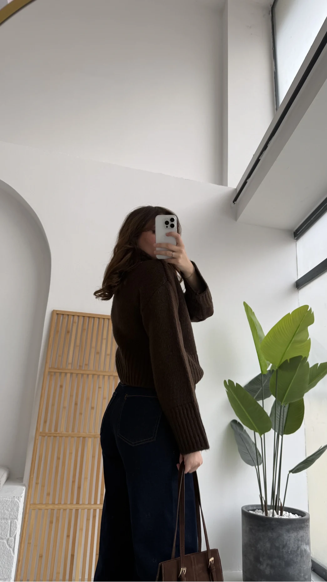 Natalie Boğazlı Kalın Kazak - Acı Kahve - Kod: 9071