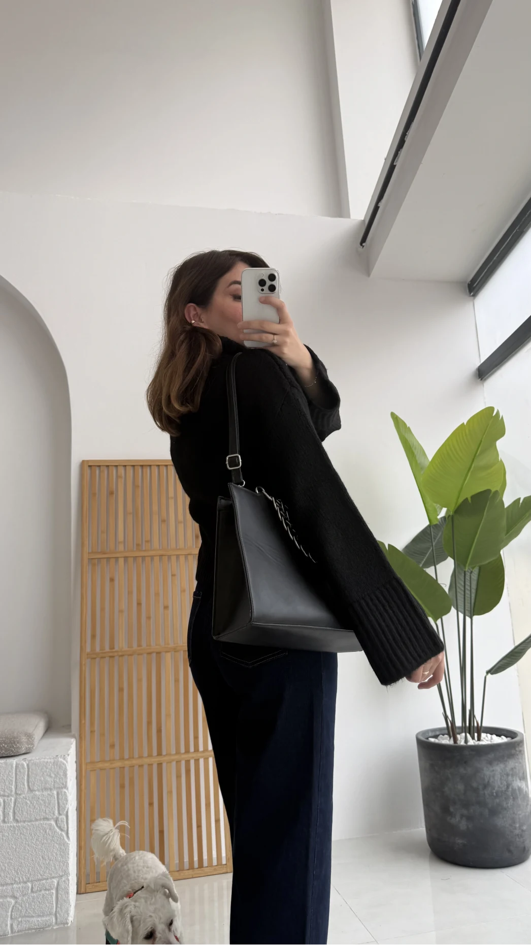 Natalie Boğazlı Kalın Kazak - Siyah - Kod: 9071