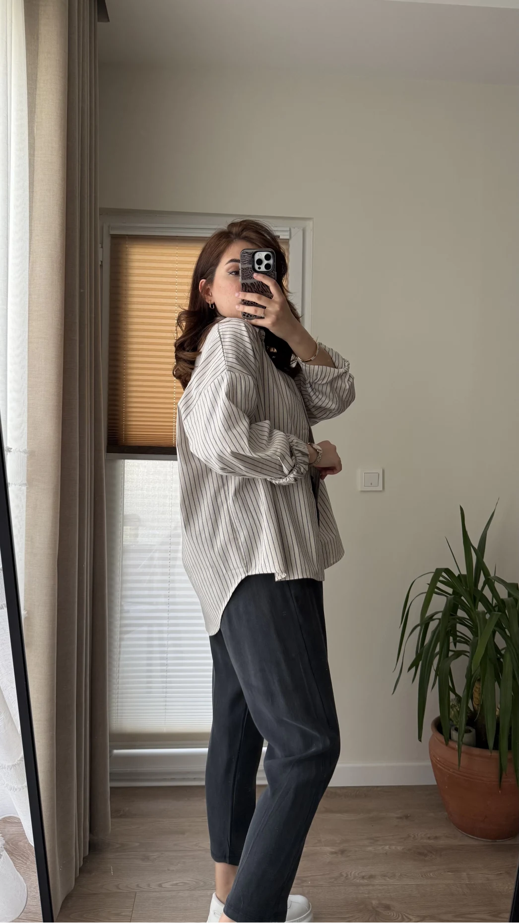 Natural Çizgili Gömlek - 2021 - Desen 5