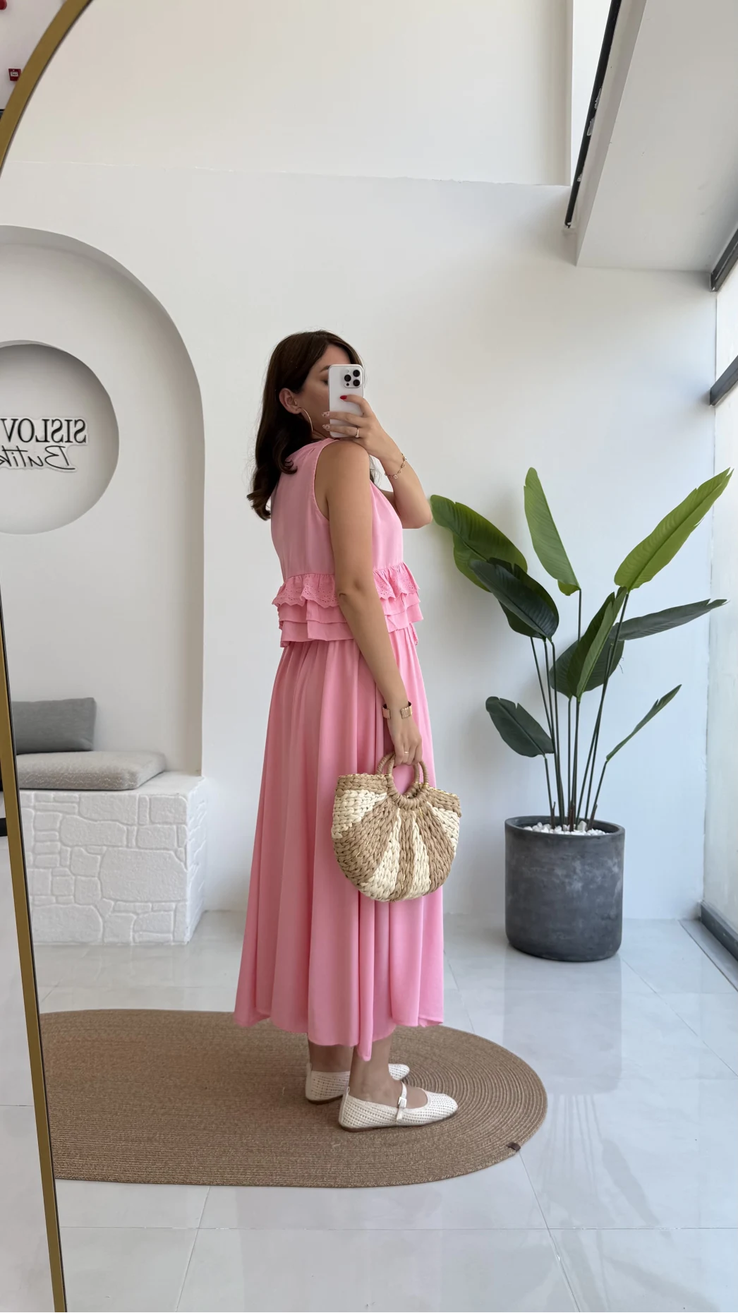 Nero Gofre Etekli Takım - Pembe - 8003