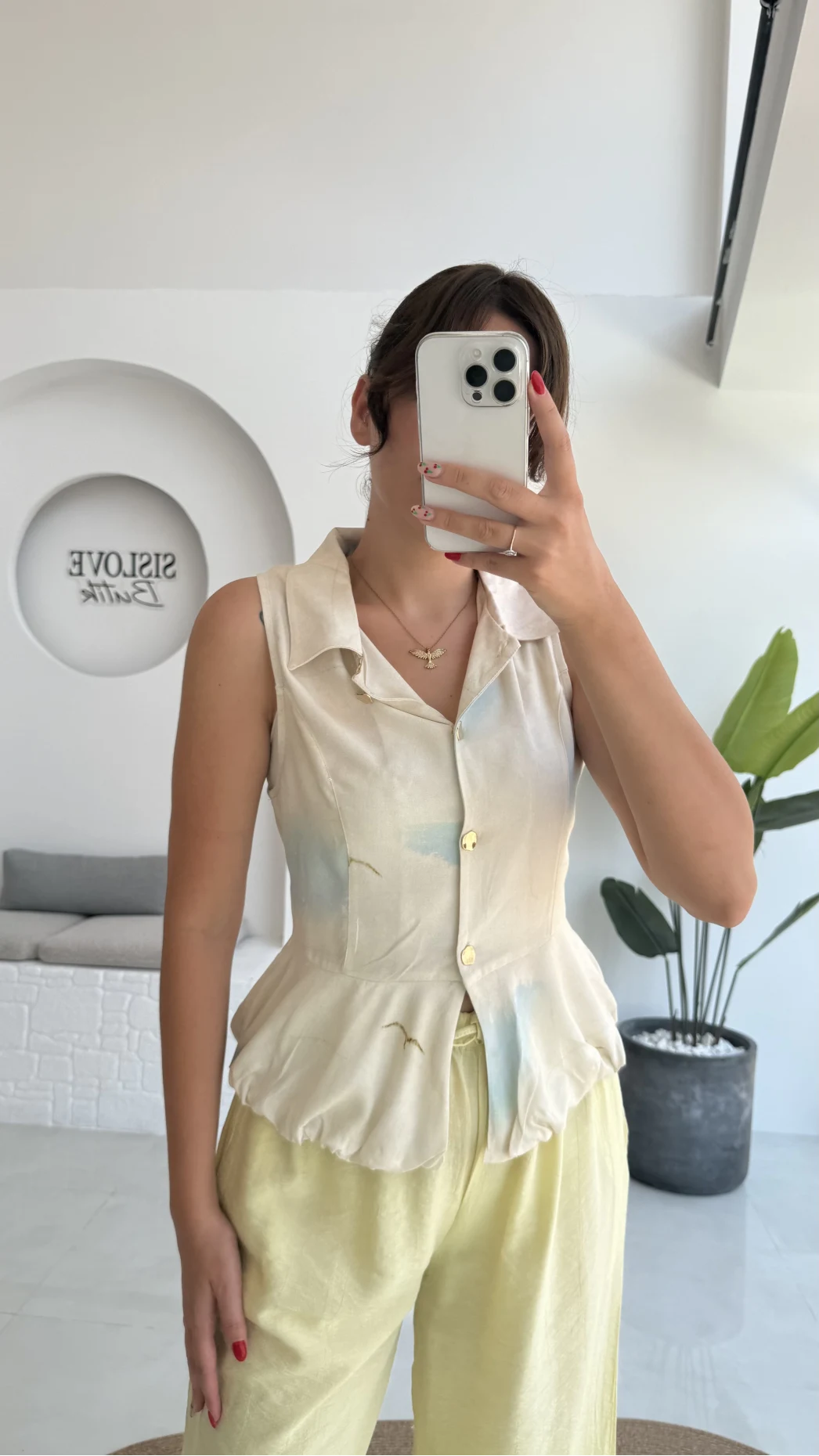 Nervür Volanlı Viskon Sıfır Kol Bluz - 2001