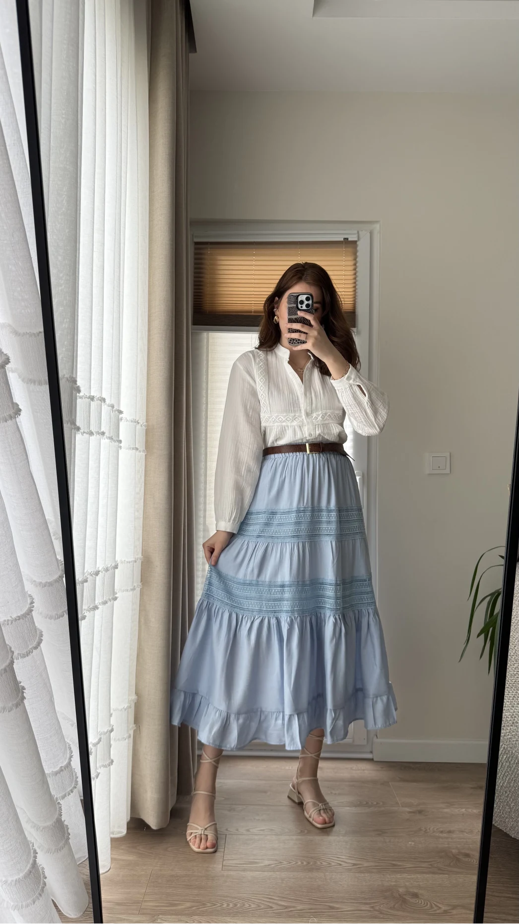 Ness Güpürlü Etek Bebe Mavisi