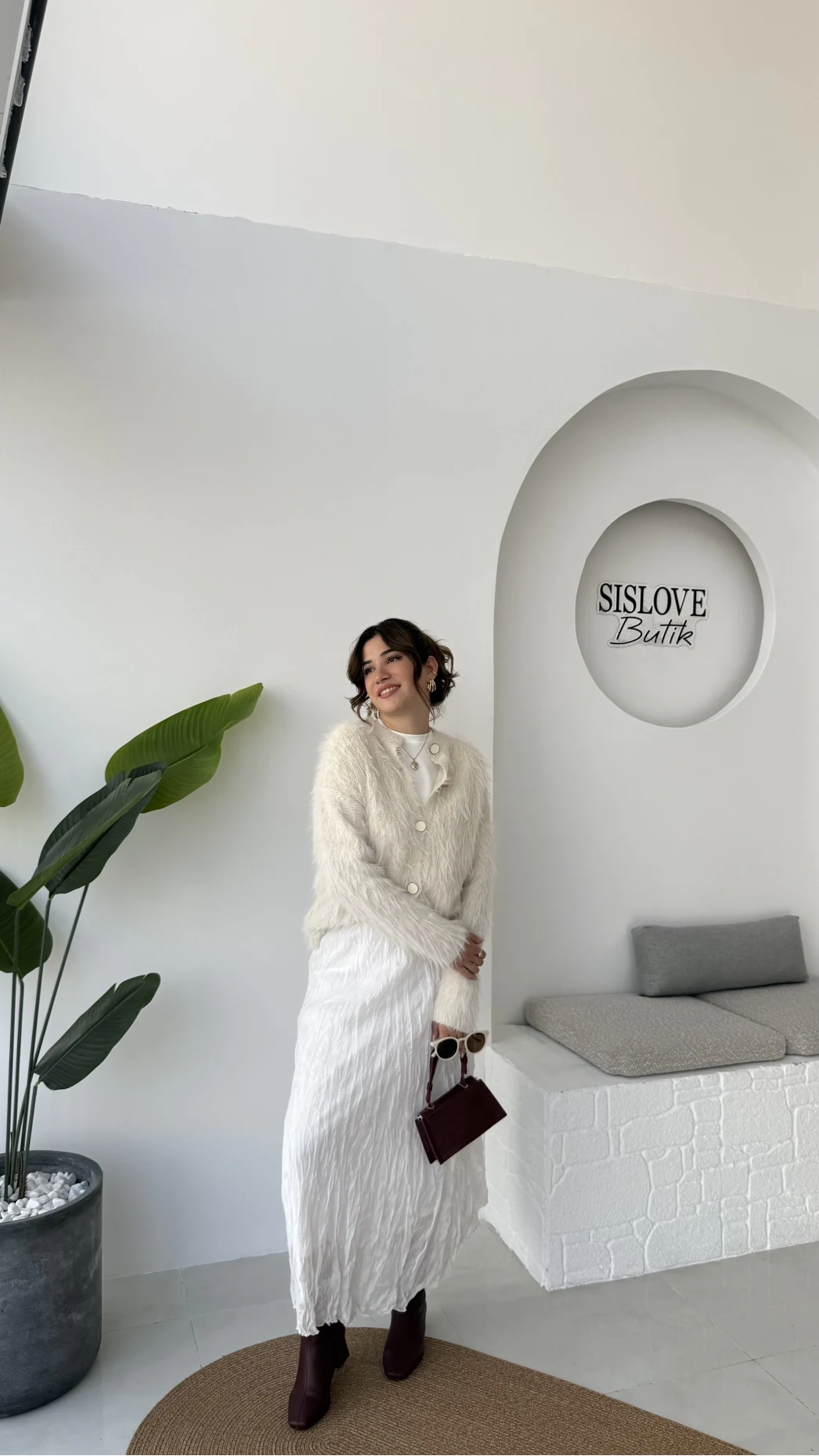 Nicole Sakallı Hırka - Taş - Kod: 04596