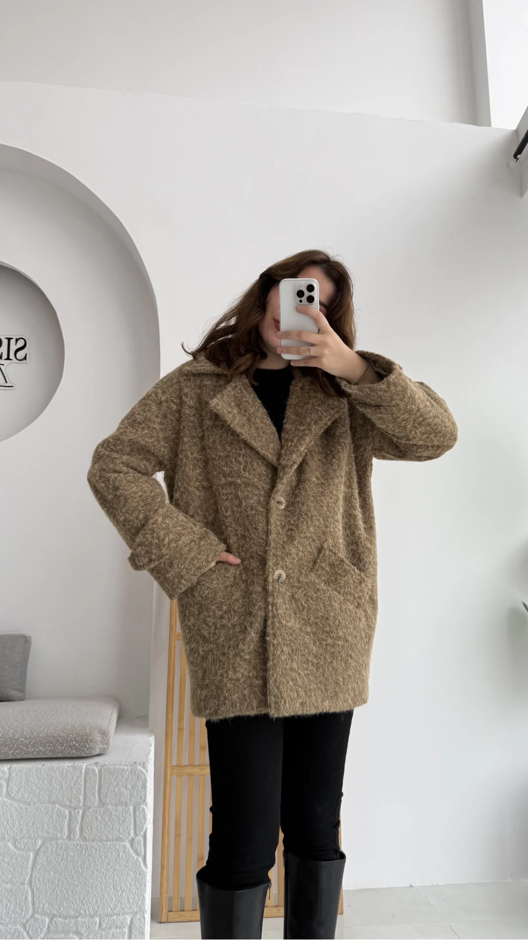 NO: 2 Sakallı Ceket - Camel - KOD: 7033