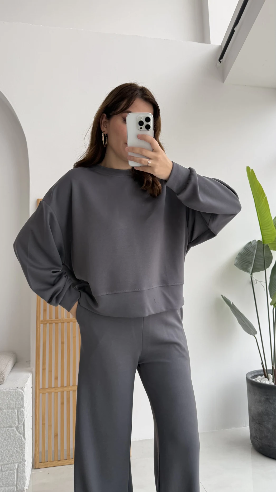 Nora Oys Sweet Pantolon Takım - Antrasit
