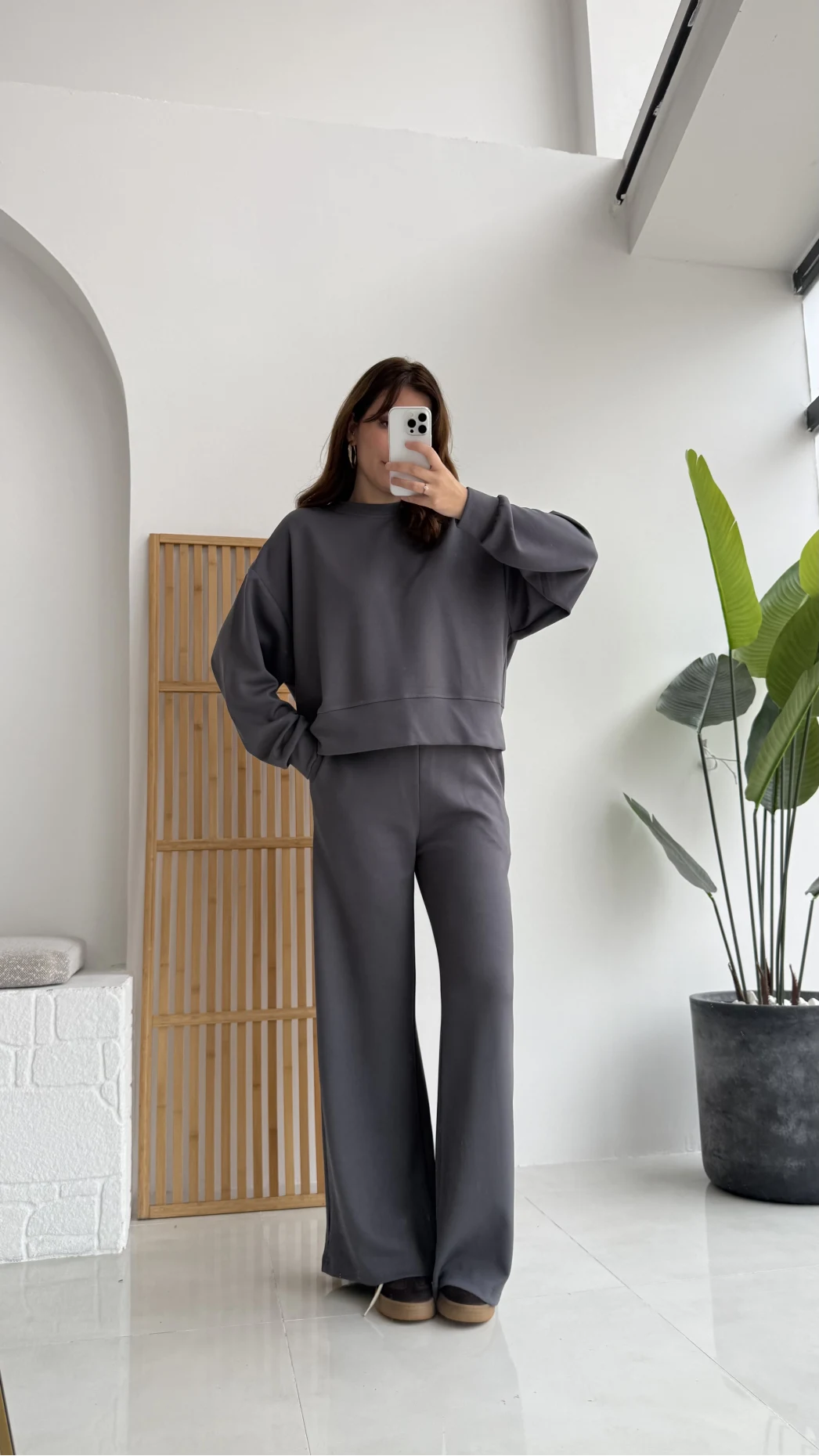 Nora Oys Sweet Pantolon Takım - Antrasit