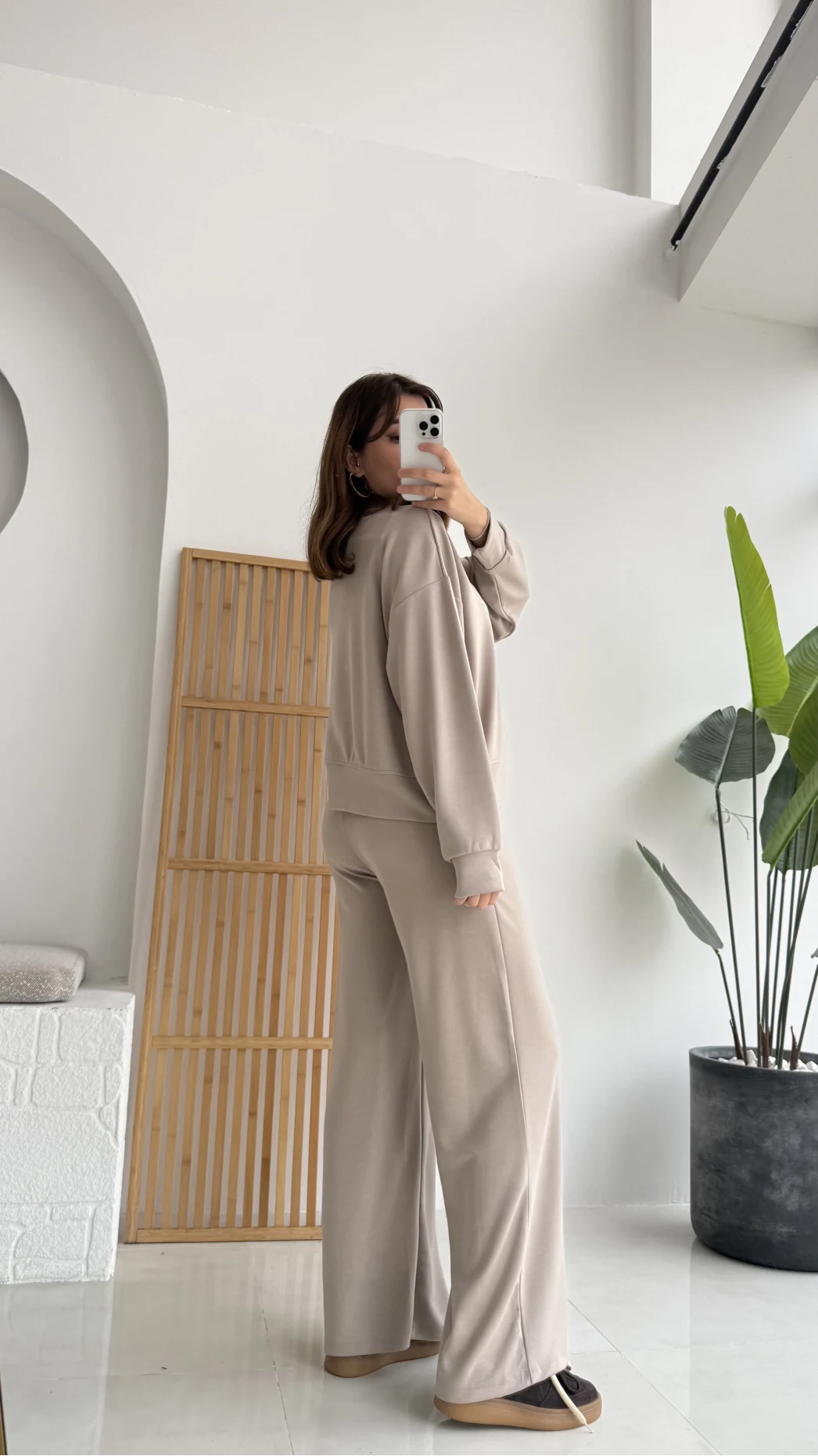 Nora Oys Sweet Pantolon Takım - Bej